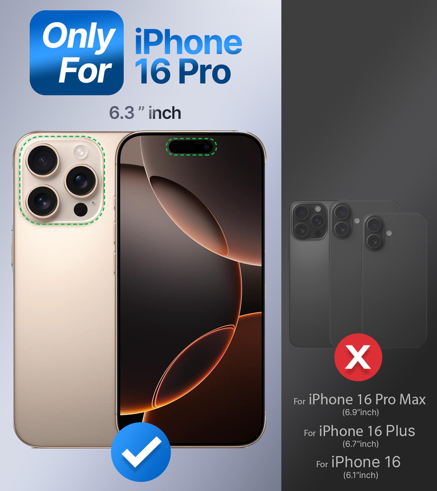 Shields Up For Iphone 16 Pro Case With Stand, Phone Case Clear With Double Ring Holder [Adjustable & Foldable] Shockproof Protec