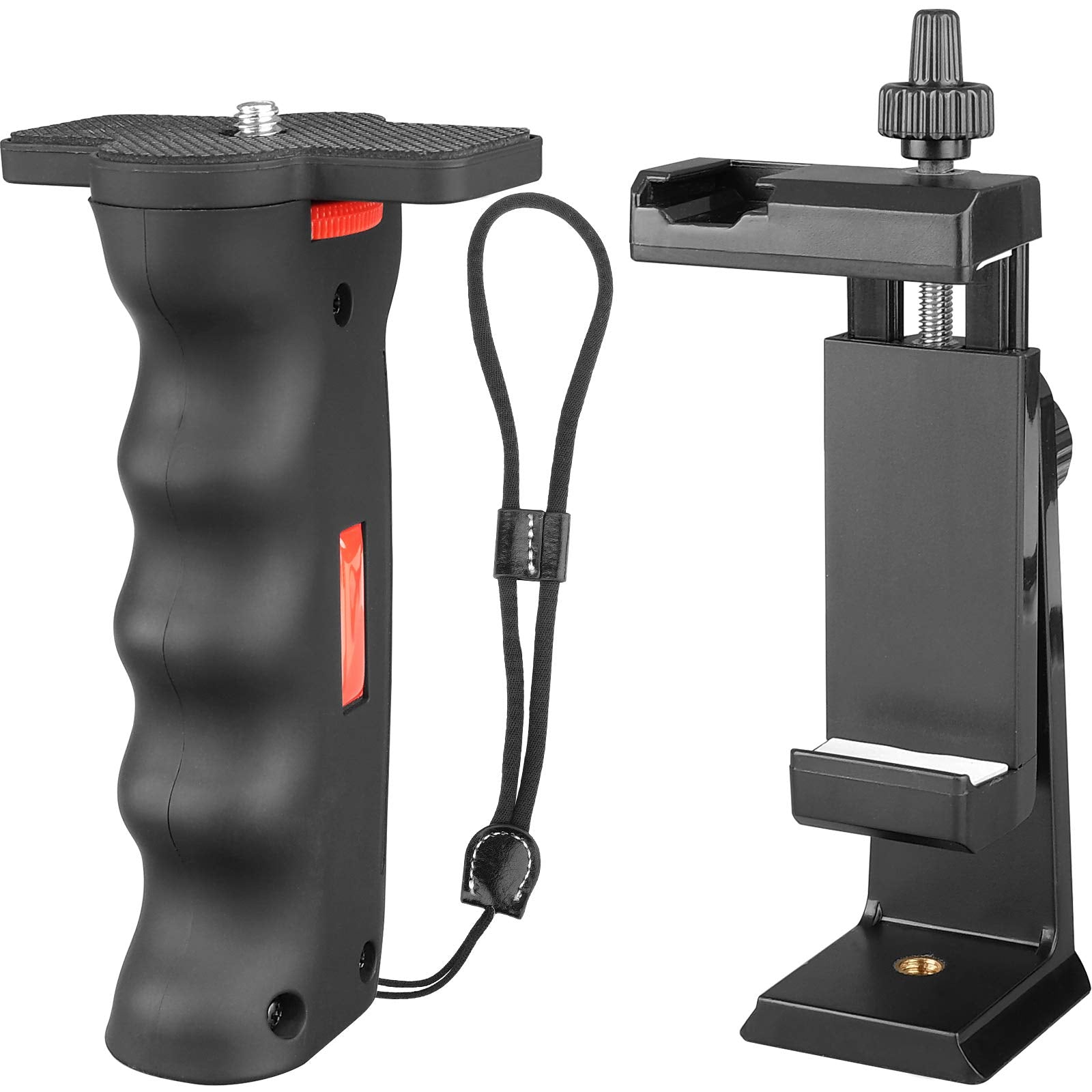 Vlogging Holder, Cell Phone Camera Handle Grip Stabilizer, Ergonomic Phone Video Stabilizer, Handheld Selfie Stick Smartphone Ho