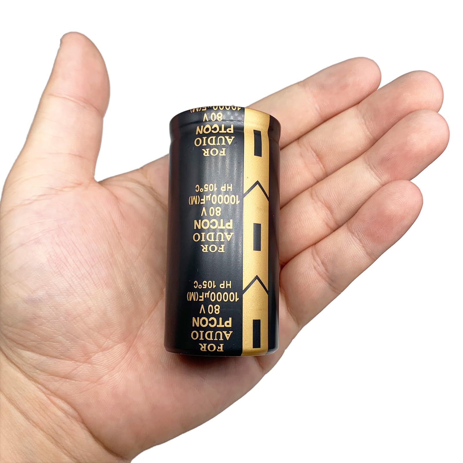 Cermant 2Pcs 80V 10000Uf Snap In Electrolytic Capacitor 35X70Mm(1.37X2.76In) Power Amplifier Filter Audio Electrolytic Capacitor