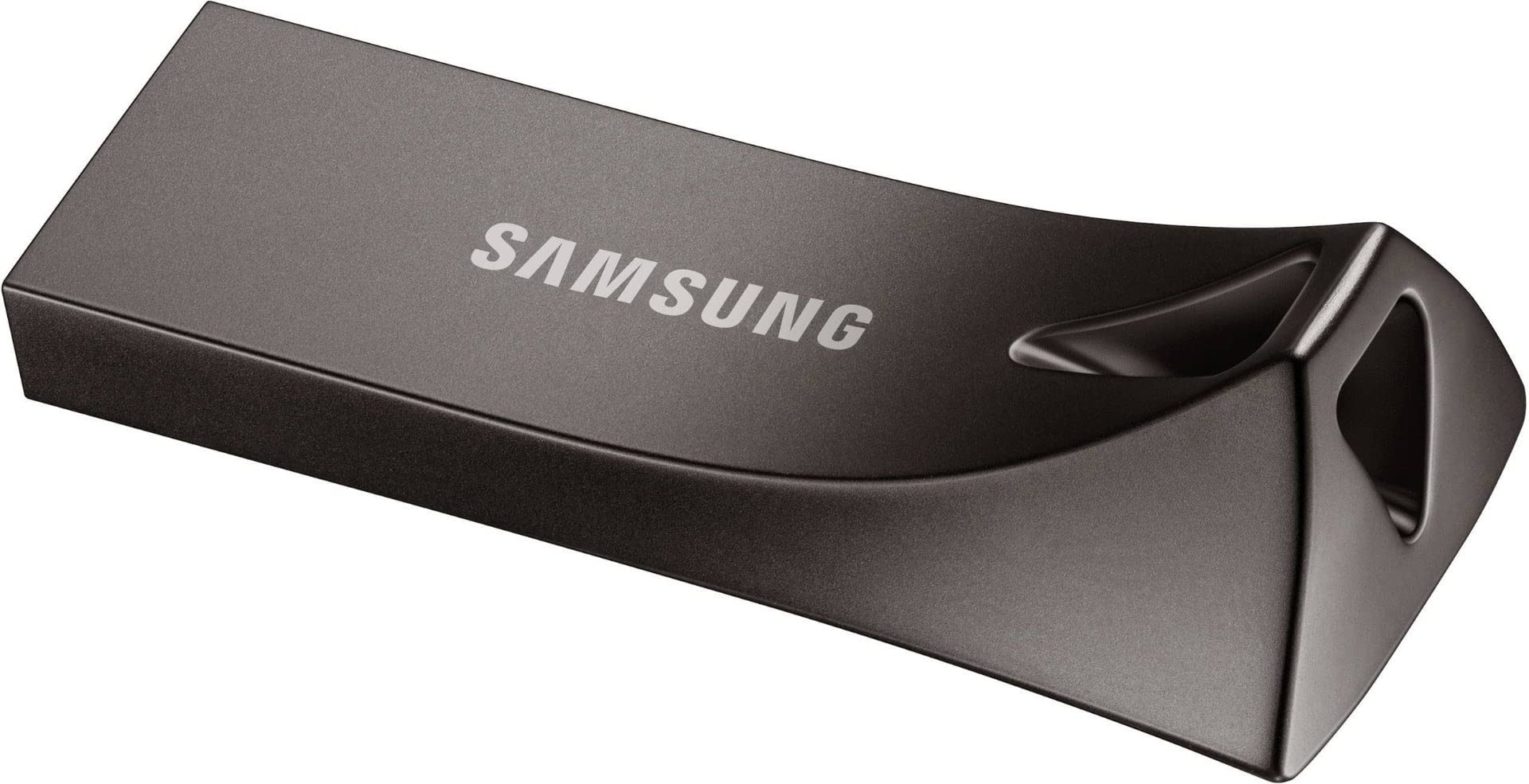 Samsung Bar Plus Usb Flash Drive Type A 64Gb 200Mb/S Read 30Mb/S Write Durable Usb 3.1 Flash Drive With Key Ring Titanium Grey M