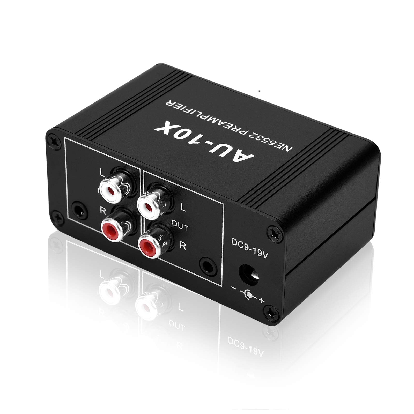 Atnedcvh Mini Small Stereo Audio Preamplifier, Headphone Amplifier, Gain 20Db Phono Turntable Phonograph Preamp, Dual Op Amp Ne5
