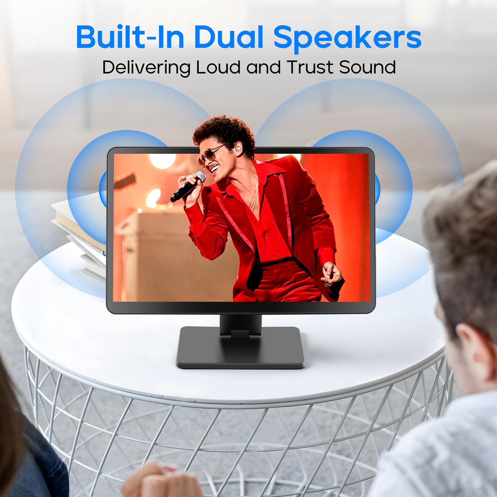 Touch Screen Monitor With Case,Roadom 10.1 Raspberry Pi Screen, Ips Fhd 1024  600,Responsive And Smooth Touch,Dual Built In Spea