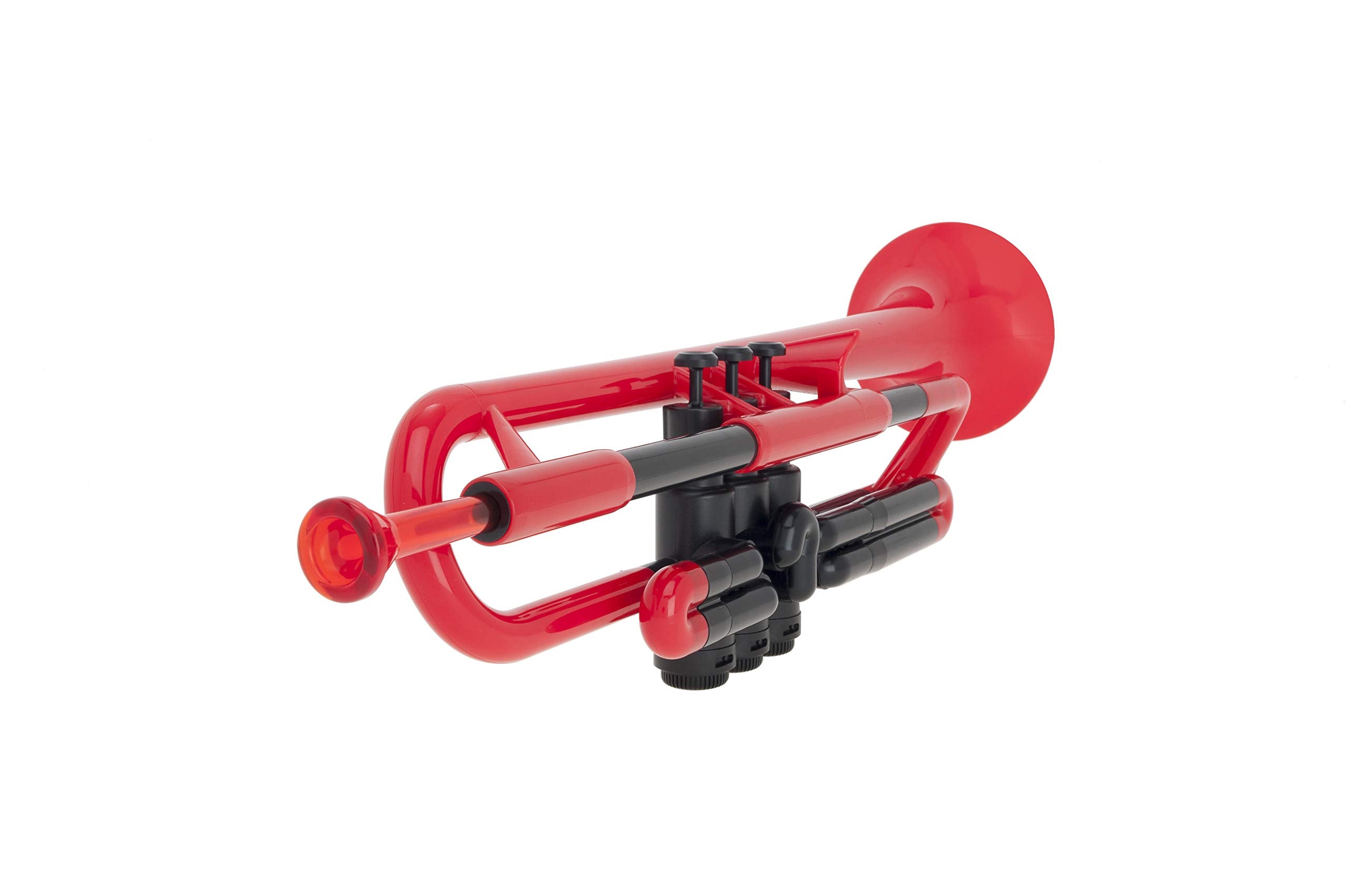Ptrumpet Bb Plastic Trumpet - Durable Pinstruments Design With Ergonomic Grip - Includes 3C & 5C Mouthpieces And Carrying Bag -