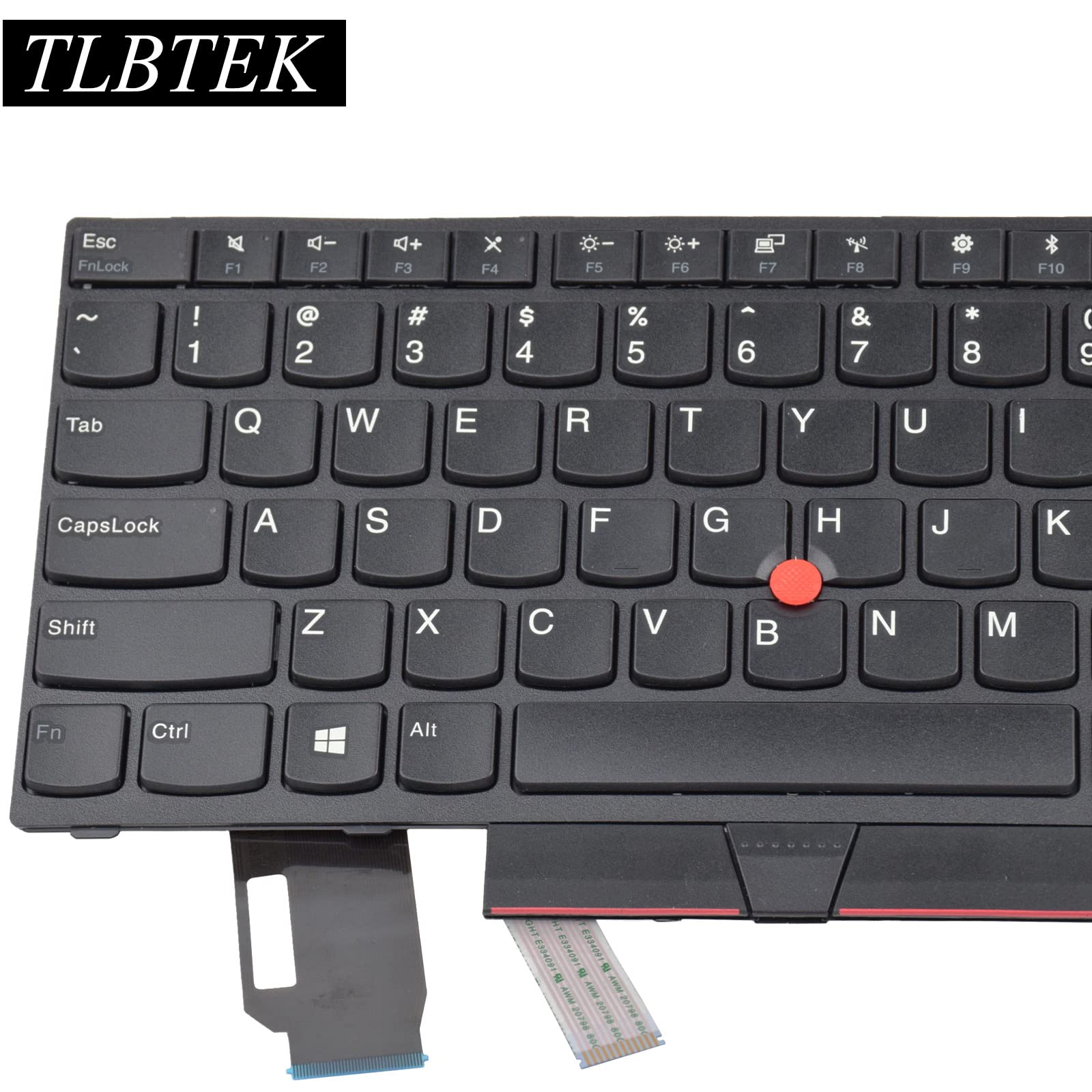 Tlbtek Laptop Keyboard Replacement With Frame And Pointer Compatible With Lenovo Thinkpad E580 E585 L580 E590 E595 L590 T590 P52