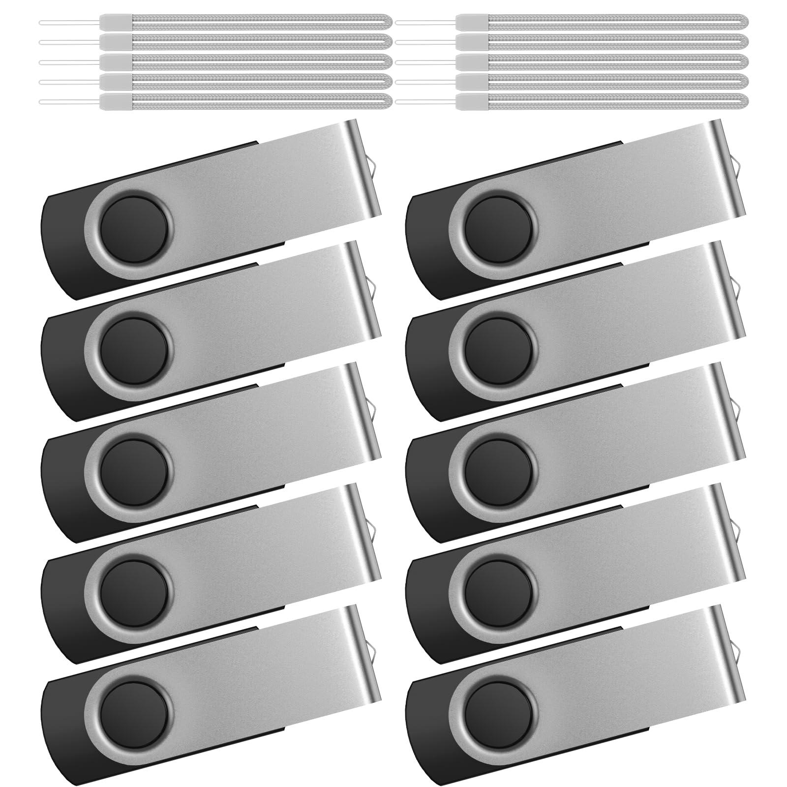 4Gb Usb Flash Drive Bulk 10 Pack 4 Gb Thumb Drives Swivel Usb Memory Stick 2.0 Portable Pendrive 4 Giga Silver Jump Drive Multip
