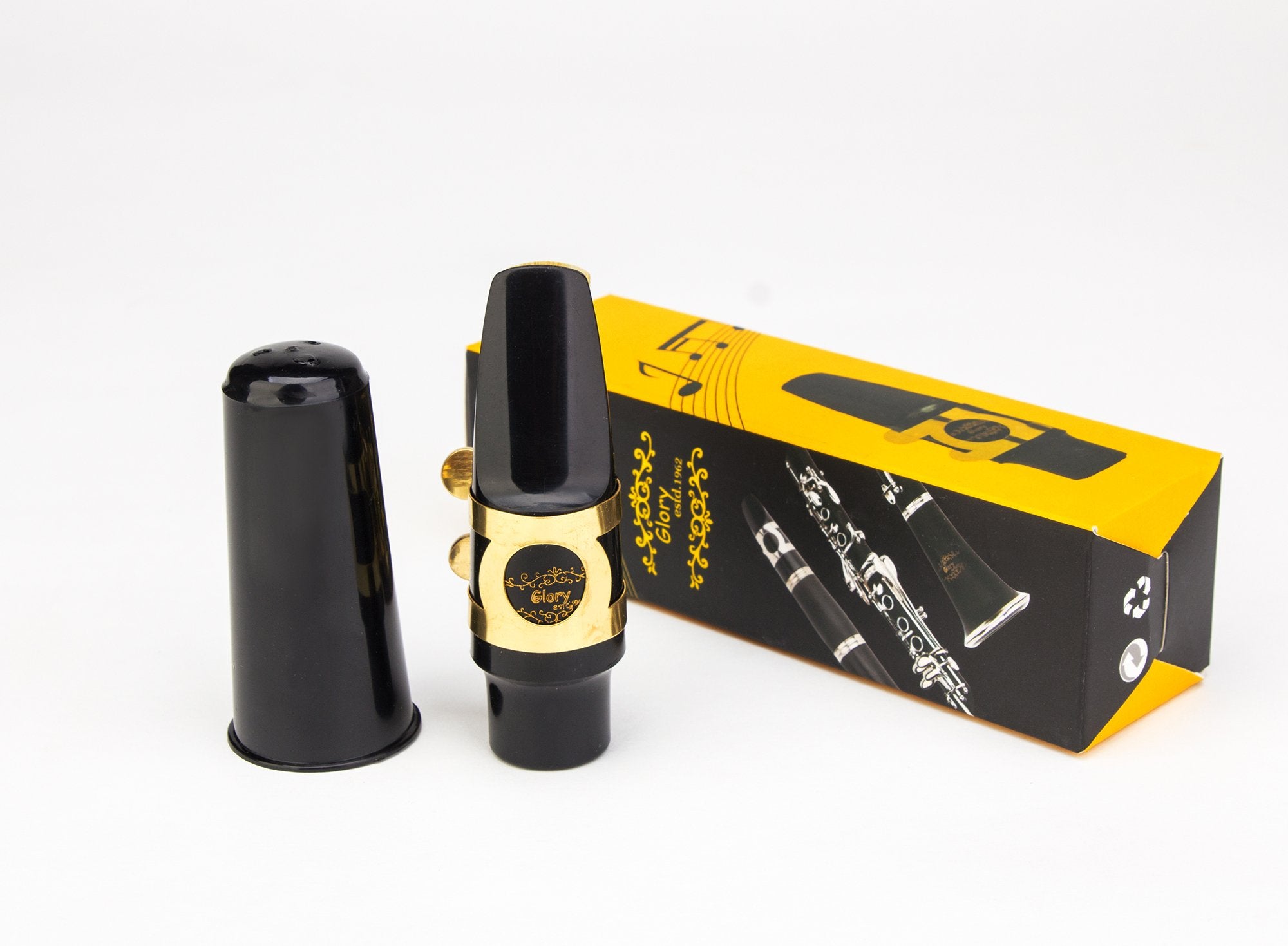Glory Alto Saxophone Mouthpiece Kit With Ligature,One Reed And Plastic Cap Gold