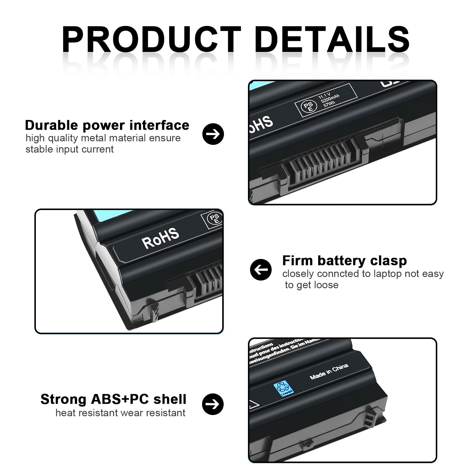 Tskybear New Replacement T54Fj Laptop Battery For Dell Latitude E6420 E6430 E6440 E6540 E5420 E5430 E5520 E5530 E6530; Inspiron