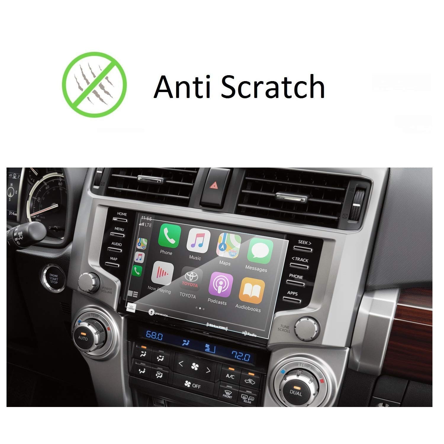 Wonderfulhz Screen Protector Compatible With 2020 2024 Toyota 4Runner, Toyota 4Runner 8 Inch Touch Screen,Shock Resistant,Premium Tempered Glass