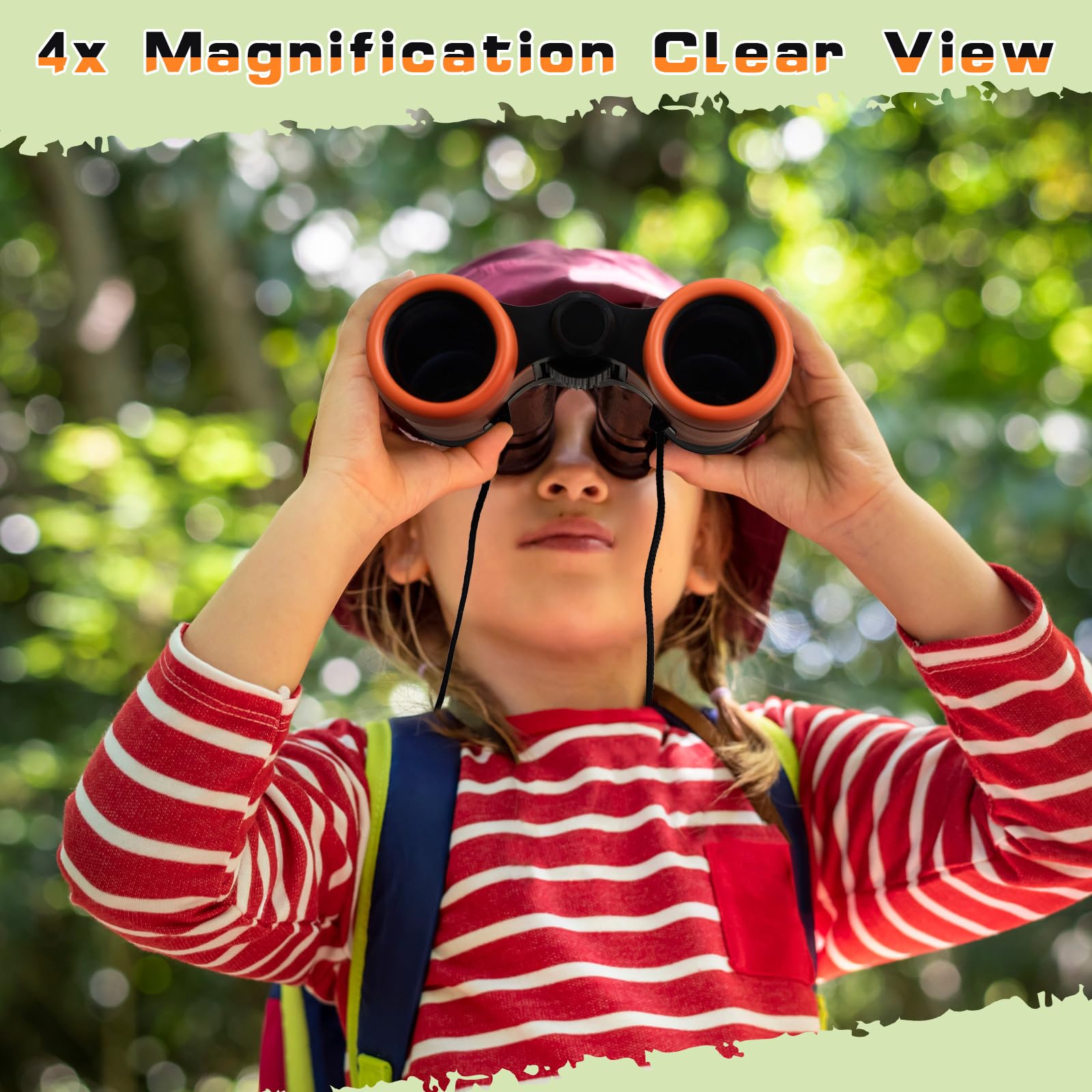 Foilswirl 6 Pack Kid Binoculars Shockproof Mini Compact Binoculars Toys For Boys Girls Small Folding Telescope For Bird Watching