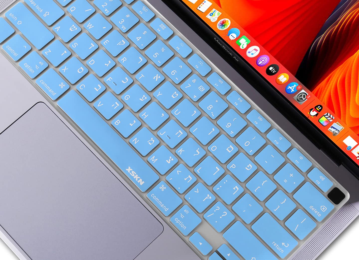 Xskn Shortcuts And Language Series Silicone Keyboard Cover Skin Compatible With 2020 Released New Macbook Air 13.3 Inch A2179 A2