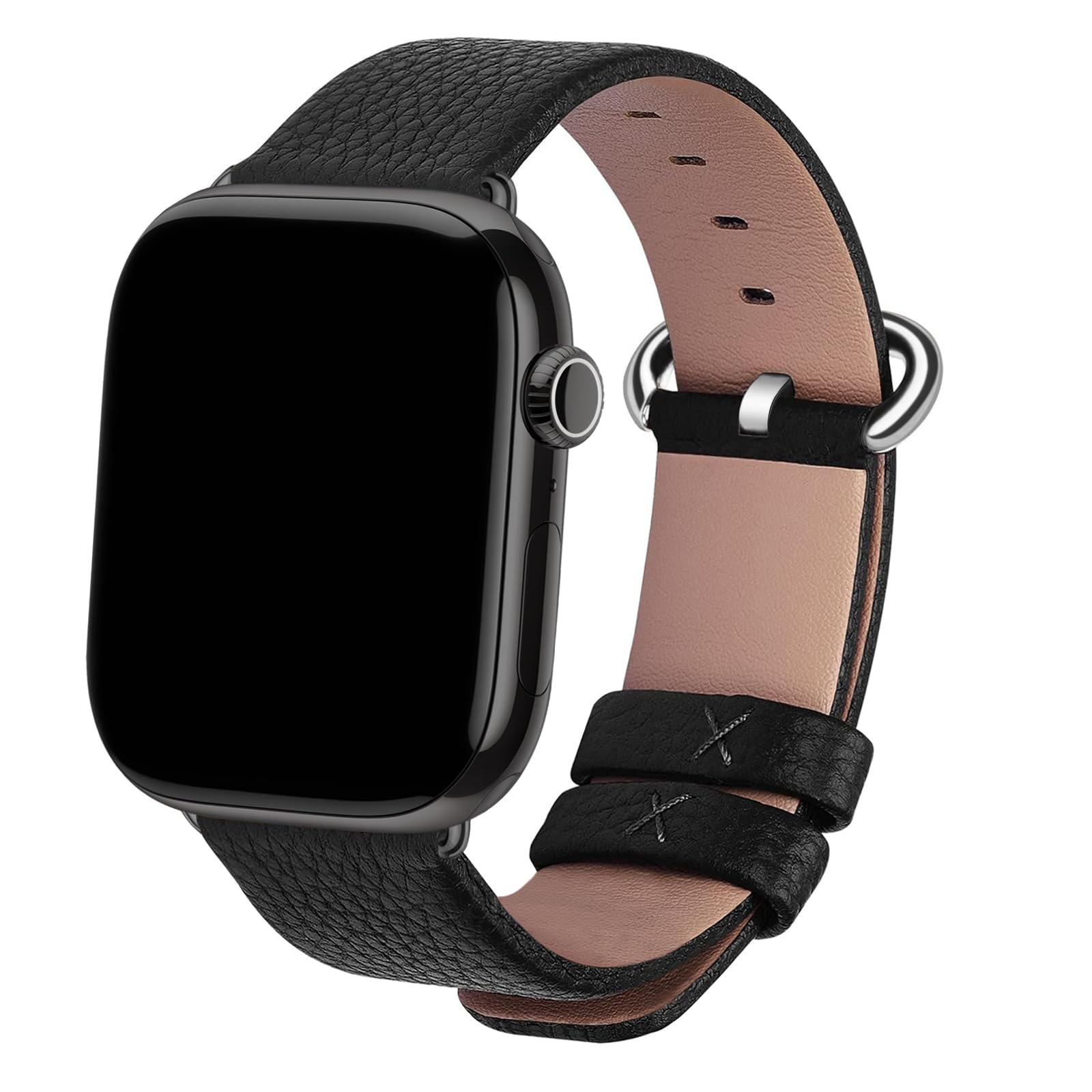 Fullmosa Leather Bands Compatible with Apple Watch Band 49mm 46mm 45mm 44mm 42mm for Men Women, Top Grain Genuine Leather Strap 