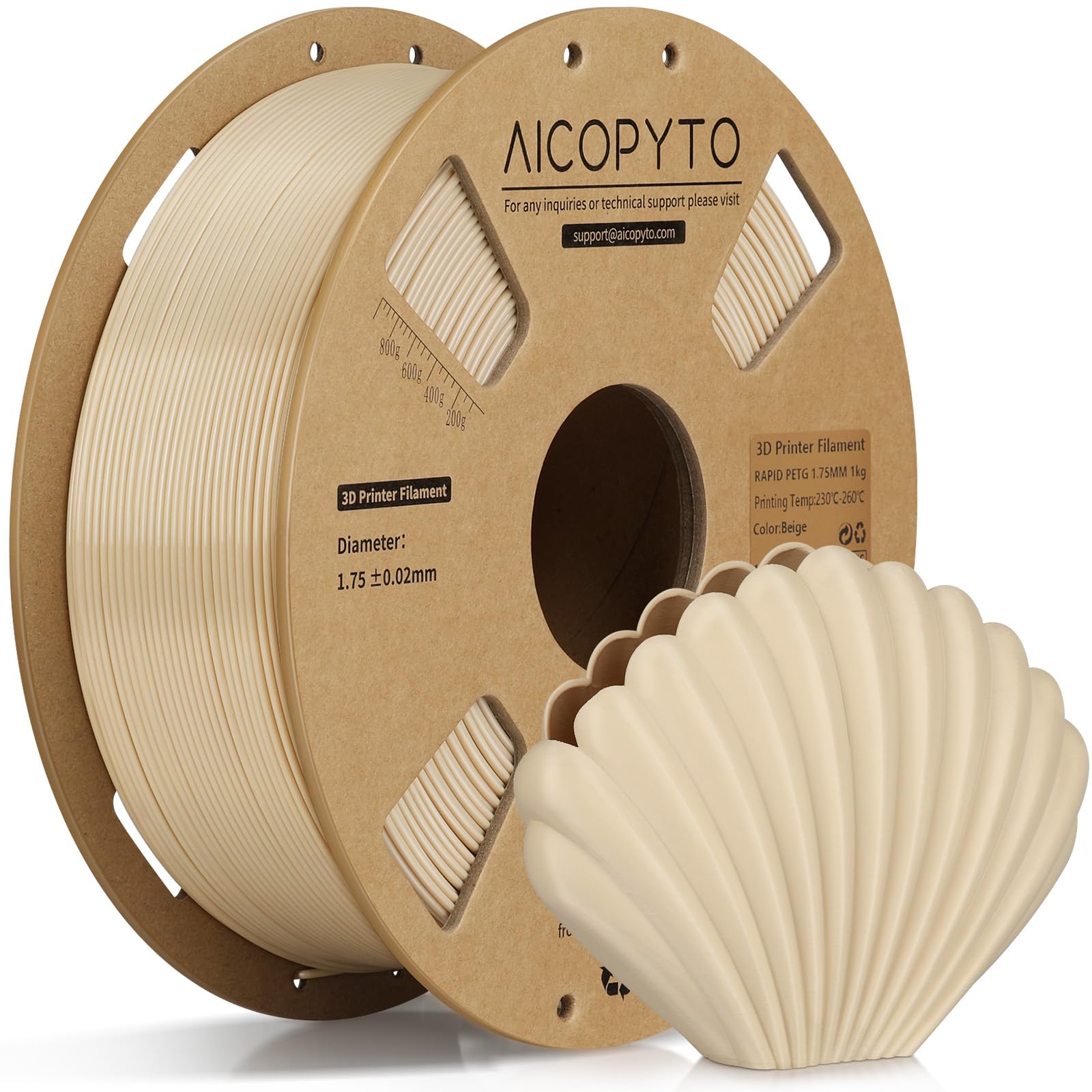 AICOPYTO Tri-Colors Silk PLA 3D Printer Filament, Rainbow PLA Filament 1.75mm, Dimensional Accuracy +/- 0.02 mm, Coextrusion 3D 