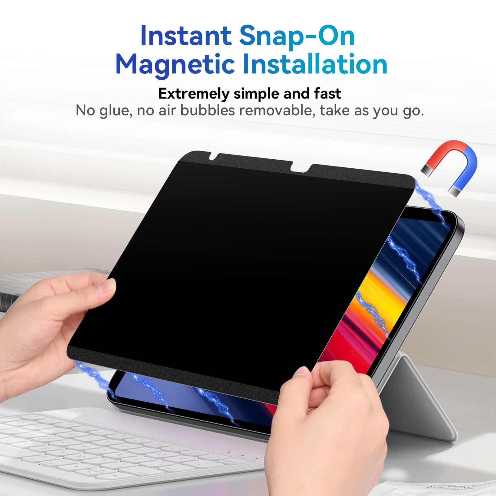 Magnetic Privacy Filter Compatible With Ipad Air 5Th Generation 2022 & Ipad Air 4 2020 10.9 Inch & Ipad Pro 11 (2022 2018), Remo