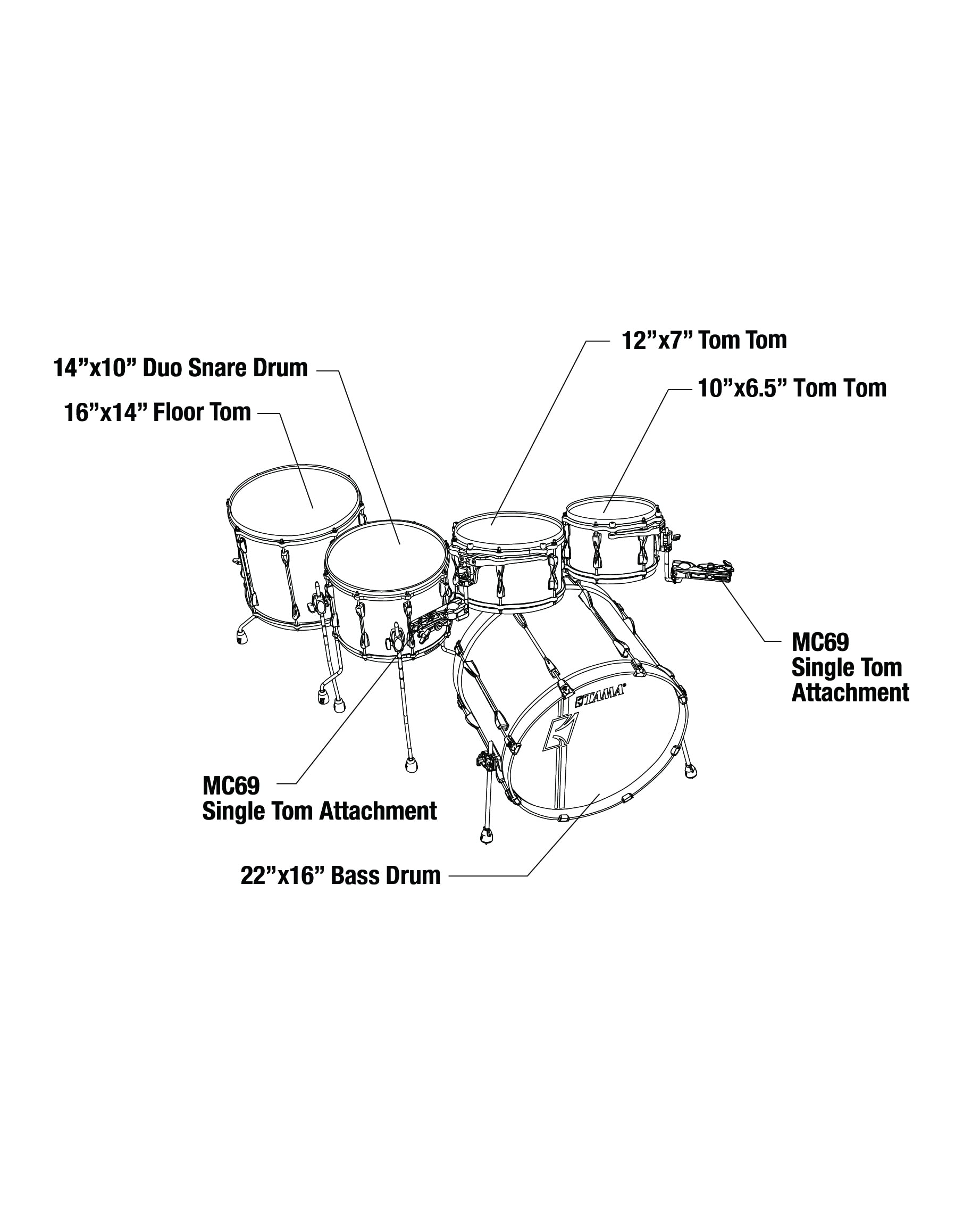 Tama Drum Set Clamp (Mc69)