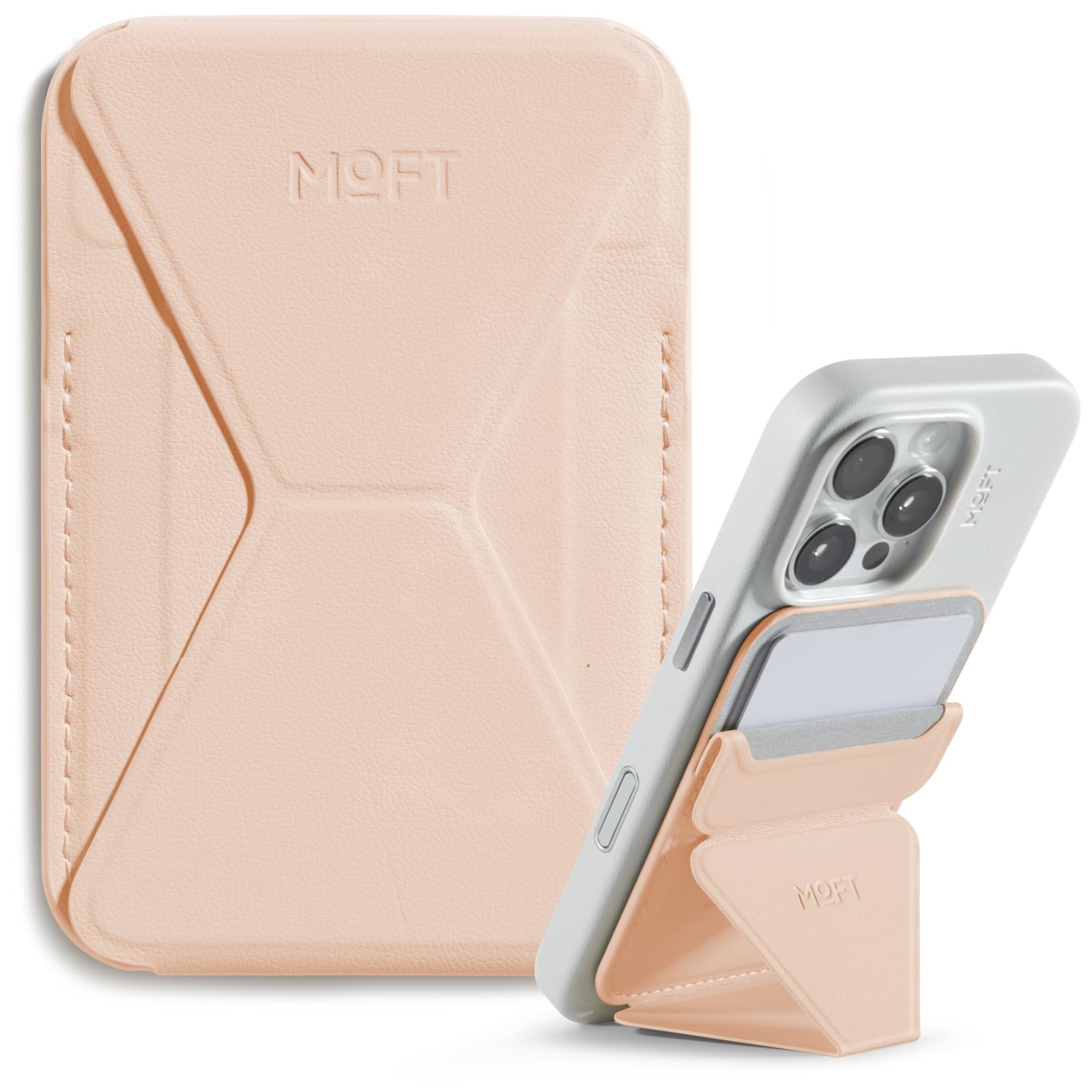 MOFT Magnetic Wallet Stand Compatible with iPhone 17/16/15/14/13/12 Series, Angle Adjustment & Magsafe Compatible MOVAS Phone St