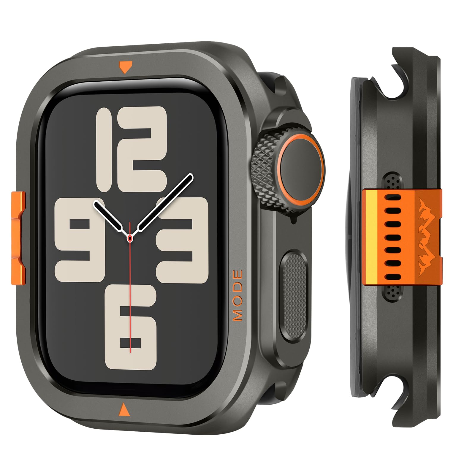 Suphart Metal Bumper Cover Compatible with Apple Watch Series 6/5/4/SE Case 44mm, [Turn 44mm into Ultra Look] Rugged Shockproof 