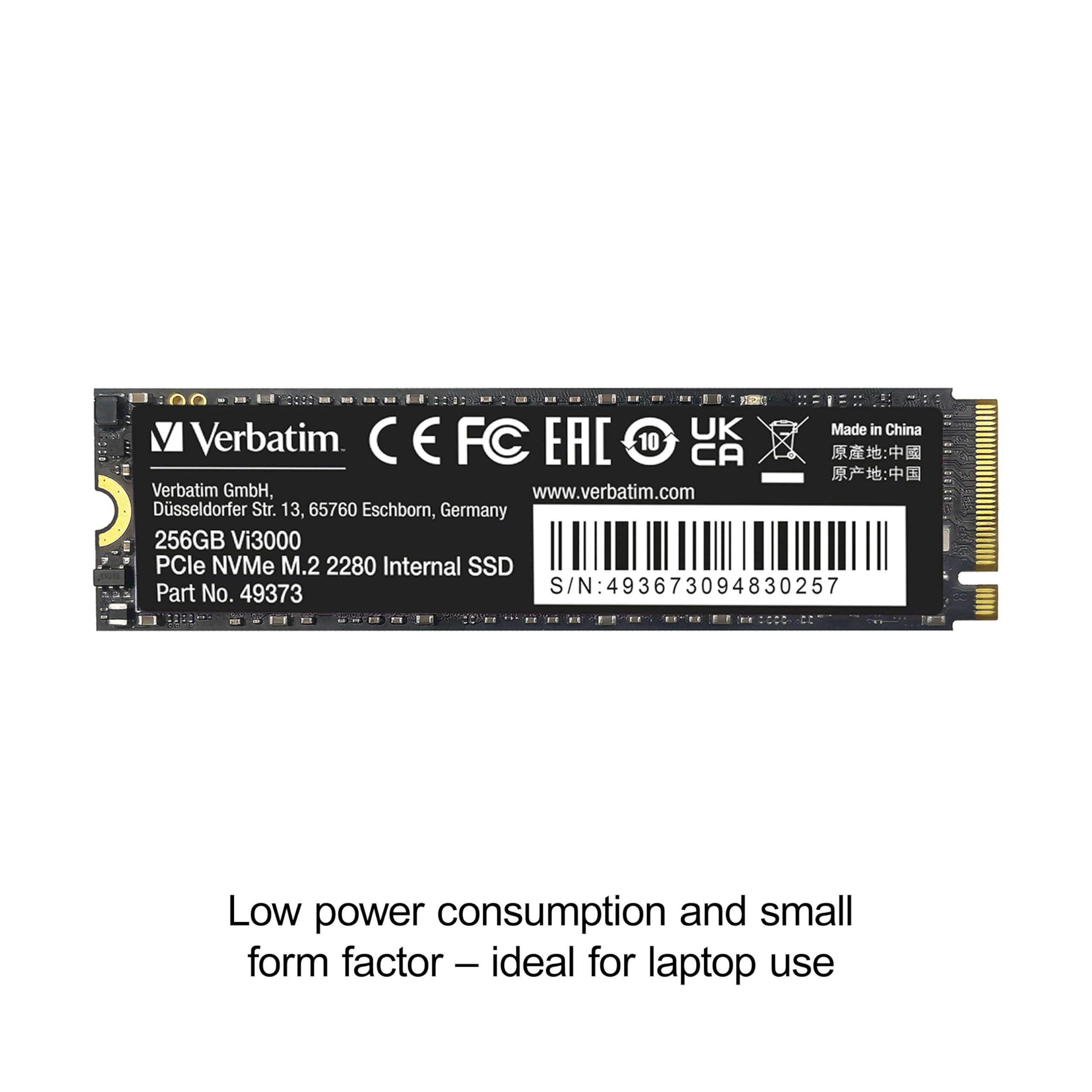 Verbatim 2Tb Ssd Vi3000 Internal Solid State Hard Drive Pcie Nvme M.2 2280