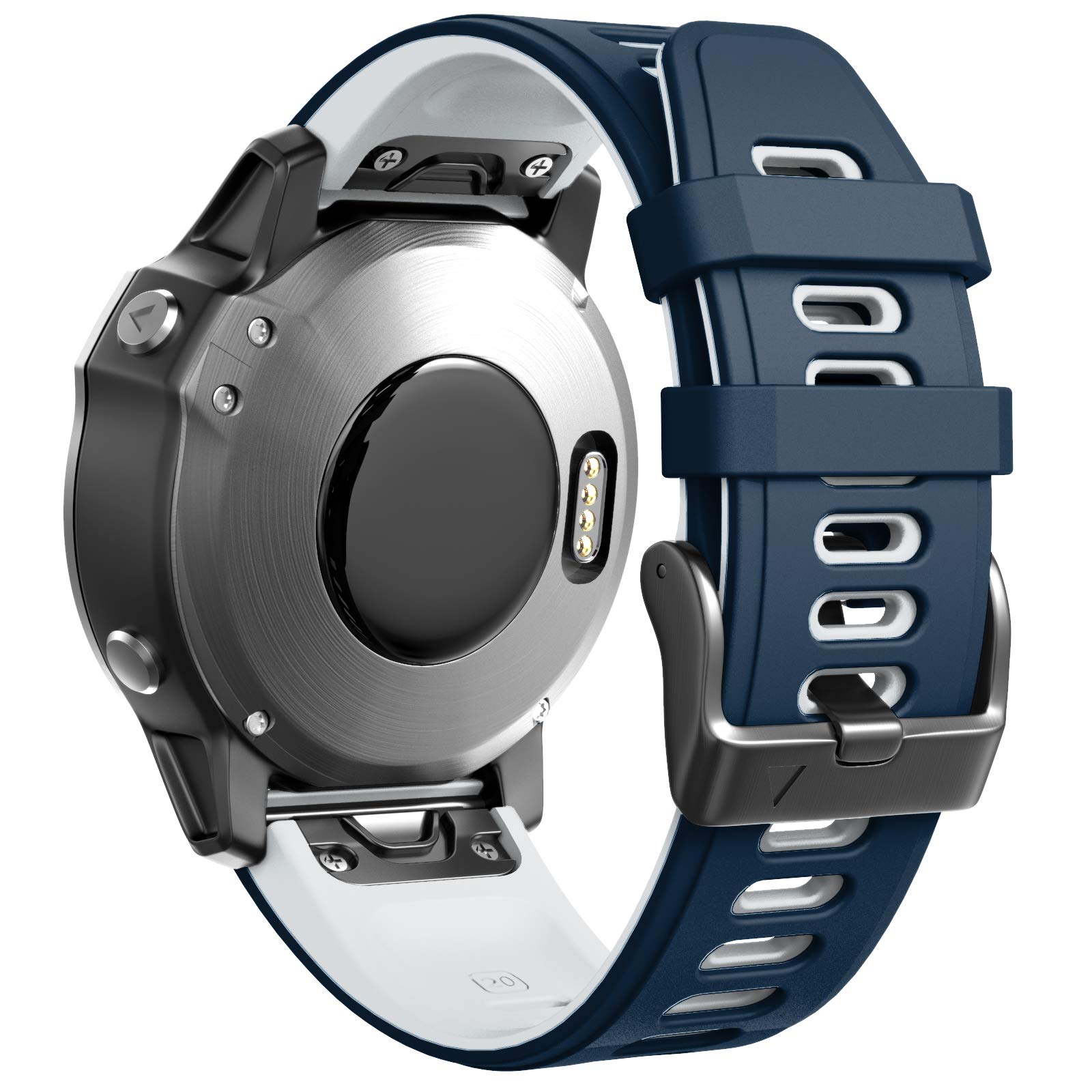 Ancool Fenix 7S Watch Band/Fenix 6S Watch Band 20Mm Silicone Watch Bands Replacement For Fenix 5S/Fenix 6S Pro/Fenix 7S Pro(Dark