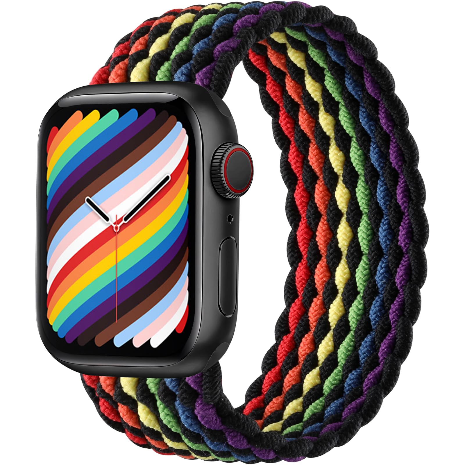Zedoli Compatible With Apple Watch Band 38Mm 40Mm 41Mm 42Mm For Women Men, Stretchy Braided Solo Loop Elastic Nylon Sport Wristb
