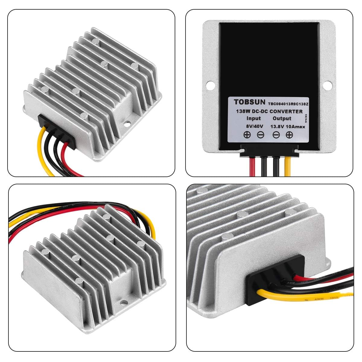 Dc Voltage Reducer Converter Dc 8V 40V To 13.8V 10A 138W Automatic Step Down Up Voltage Regulator Power Converter Waterproof Mod