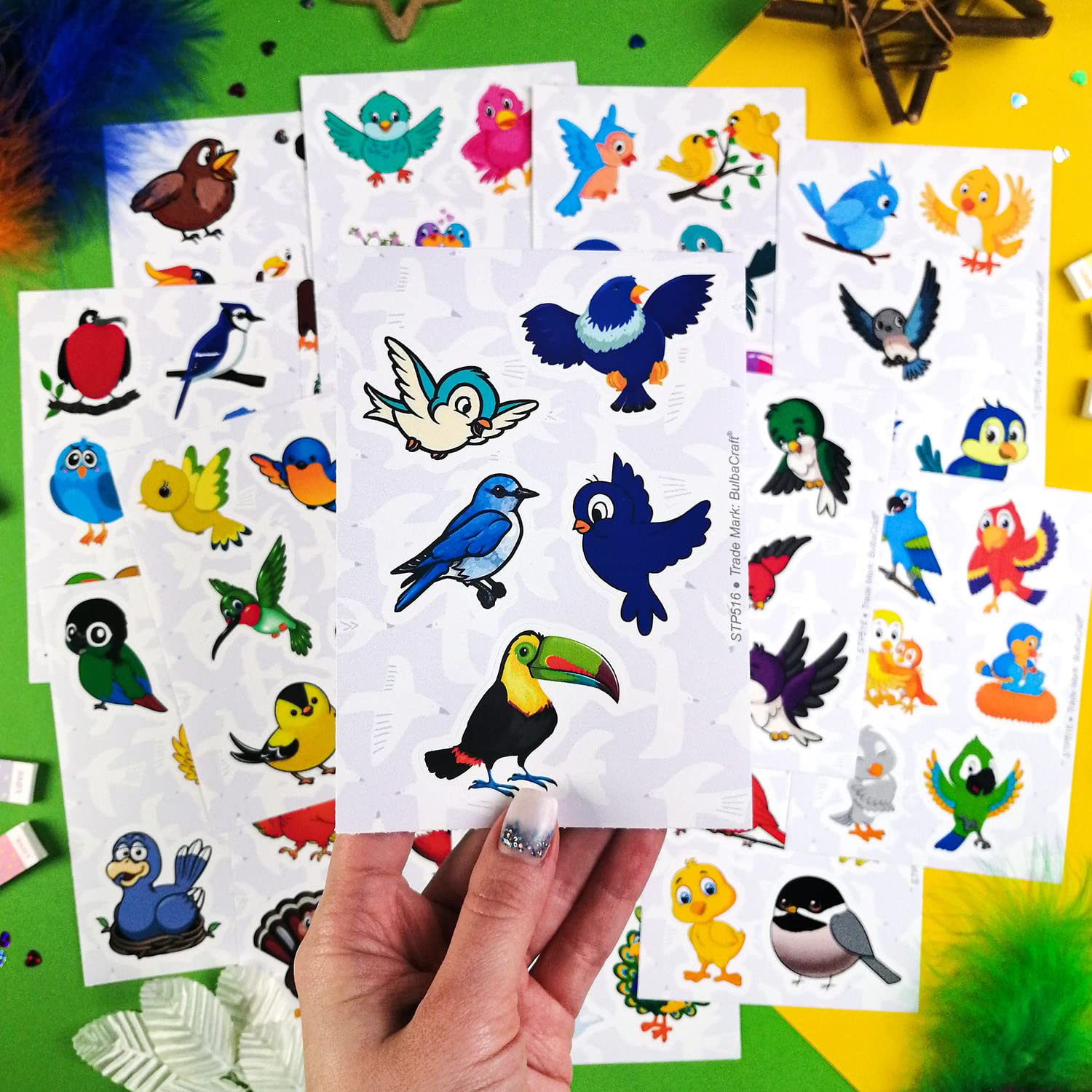 100Pcs Bird Stickers, Bird Party Favors, Bird Gifts For Birders And Bird Lovers, Bird Party Supplies And Decorations, Birds Figu