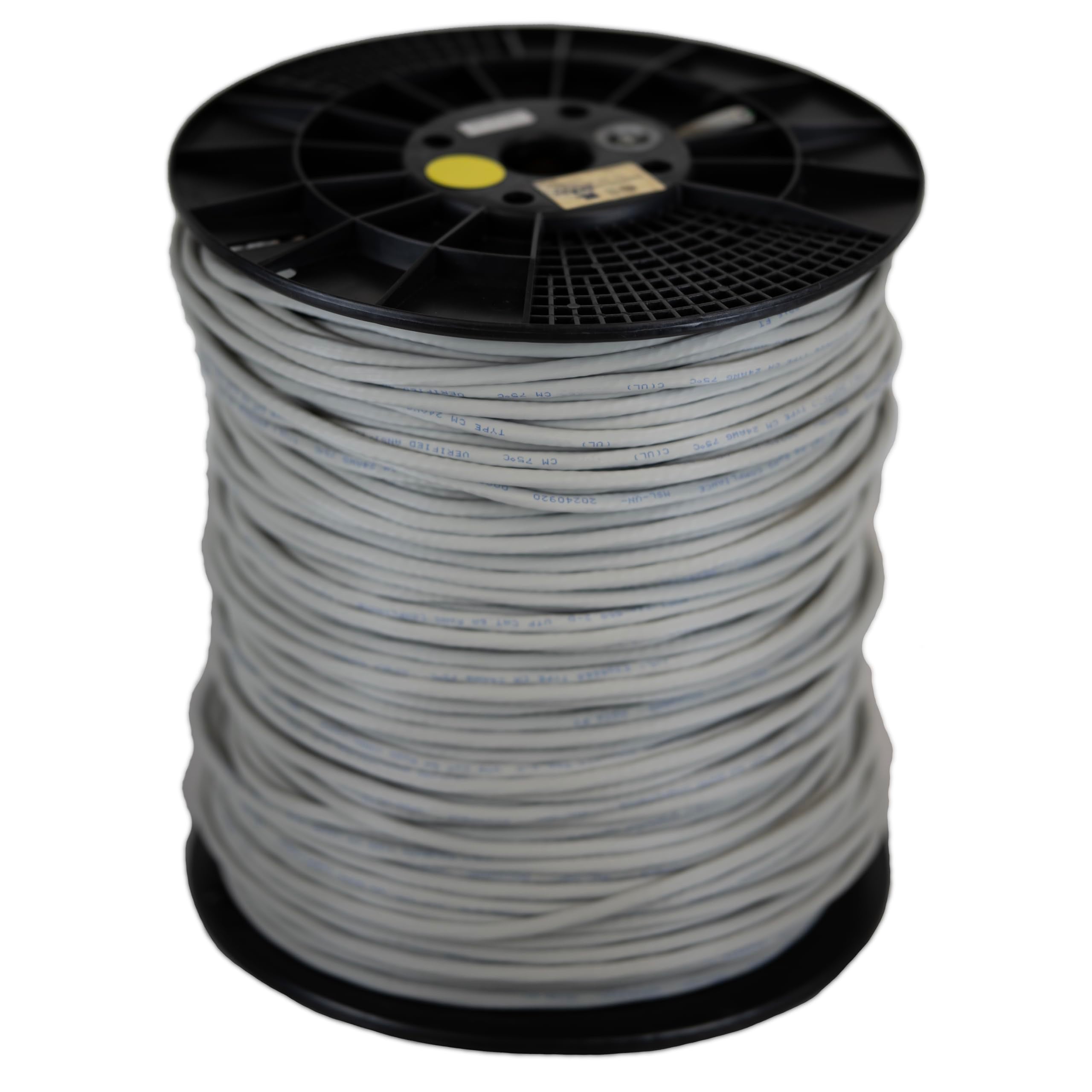 Cat6A Ethernet Cable Spool - High-Speed 500Mhz For Networking, 10 Gigabit Stranded, Utp, 1000 Feet, Gray