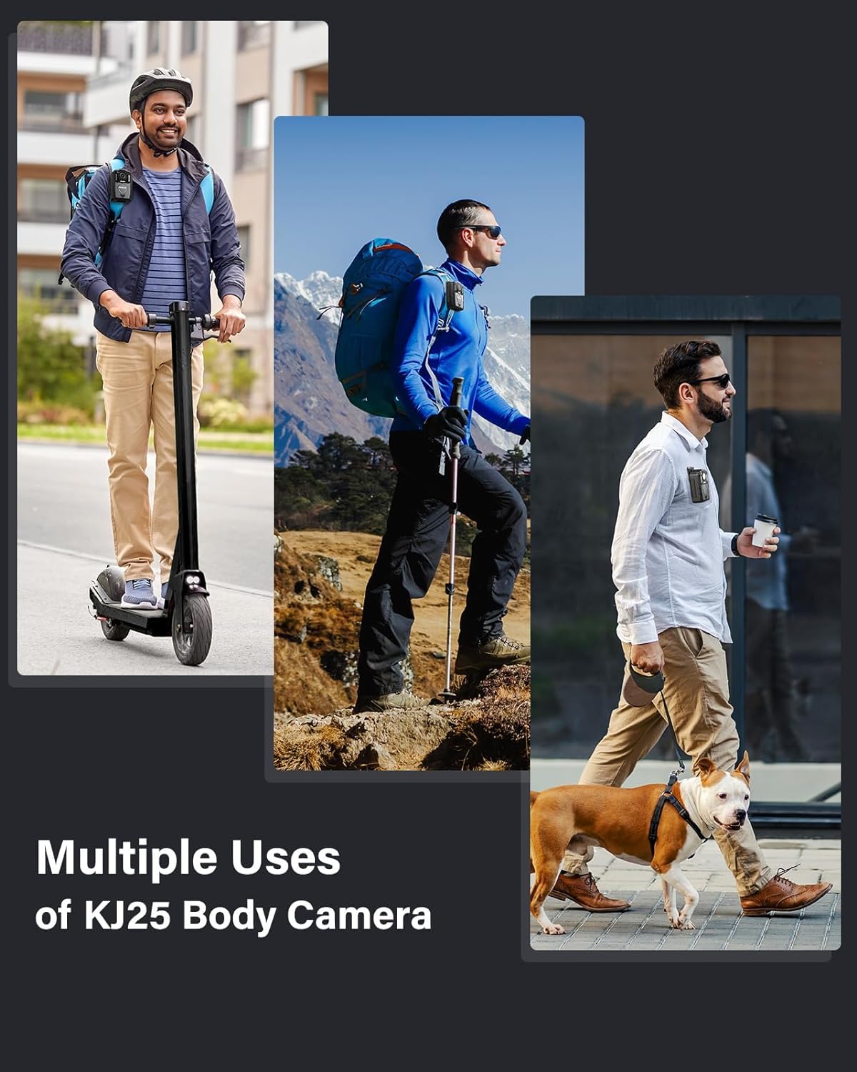 Boblov Kj25 1080P/48M 128Gb Body Camera, With Night Vision,3000Mah 13Hours For Video Recording, Policde Camera Provides Night Vi