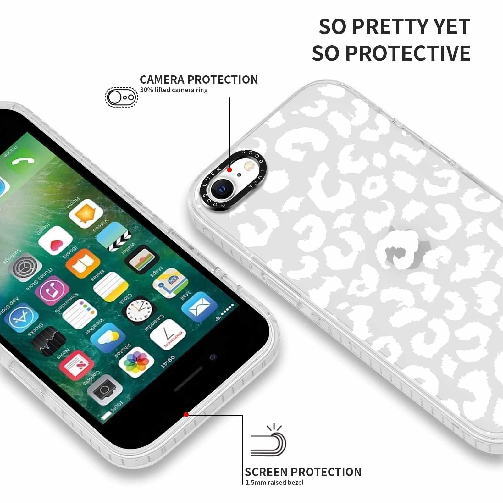 Rumdey 2 Pack Clear Bow Phone Case For Iphone 7/8 / Se 2020 / Se 2022 4.7 Inch, Cute Aesthetic Pattern Design Protective Soft Sl