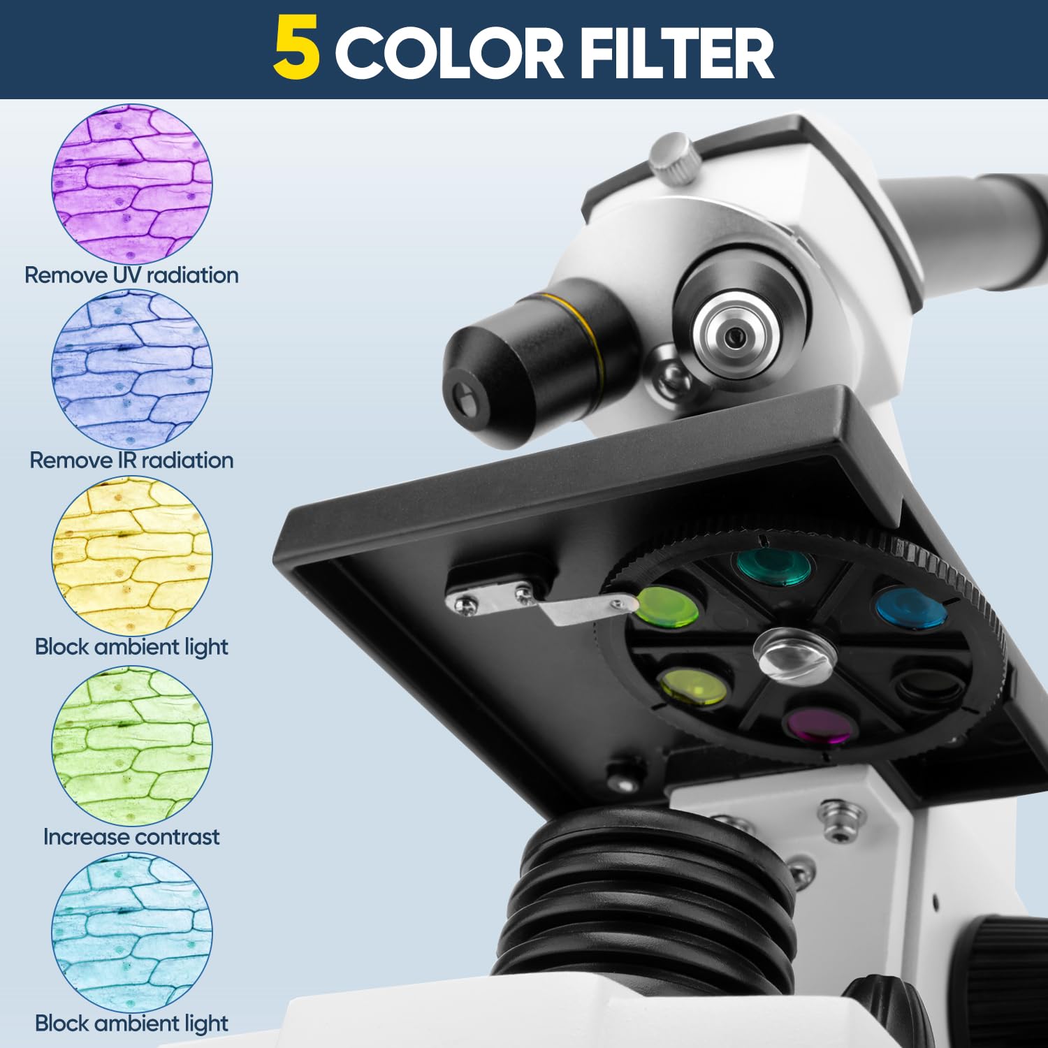 Microscope For Adults Kids, Dcorn 100X 2000X Powerful Biological Microscopes For School, Home, And Lab Use, Includes Microscope