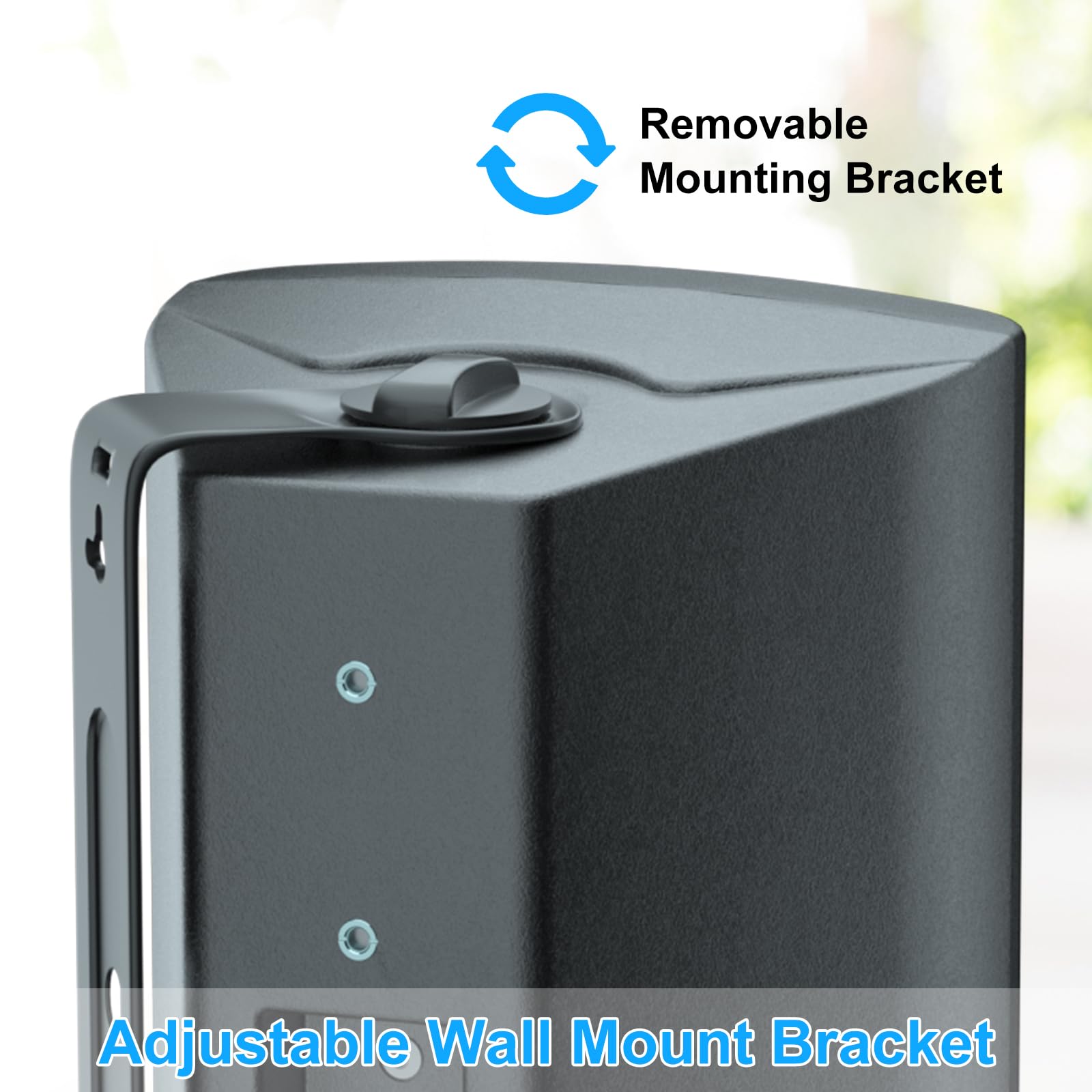 Studiofinix 800W 6.5 Inch Outdoor Bluetooth Speakers Waterproof Wired With Multifunctional Amplifier Wall Mount Weatherproof Lou