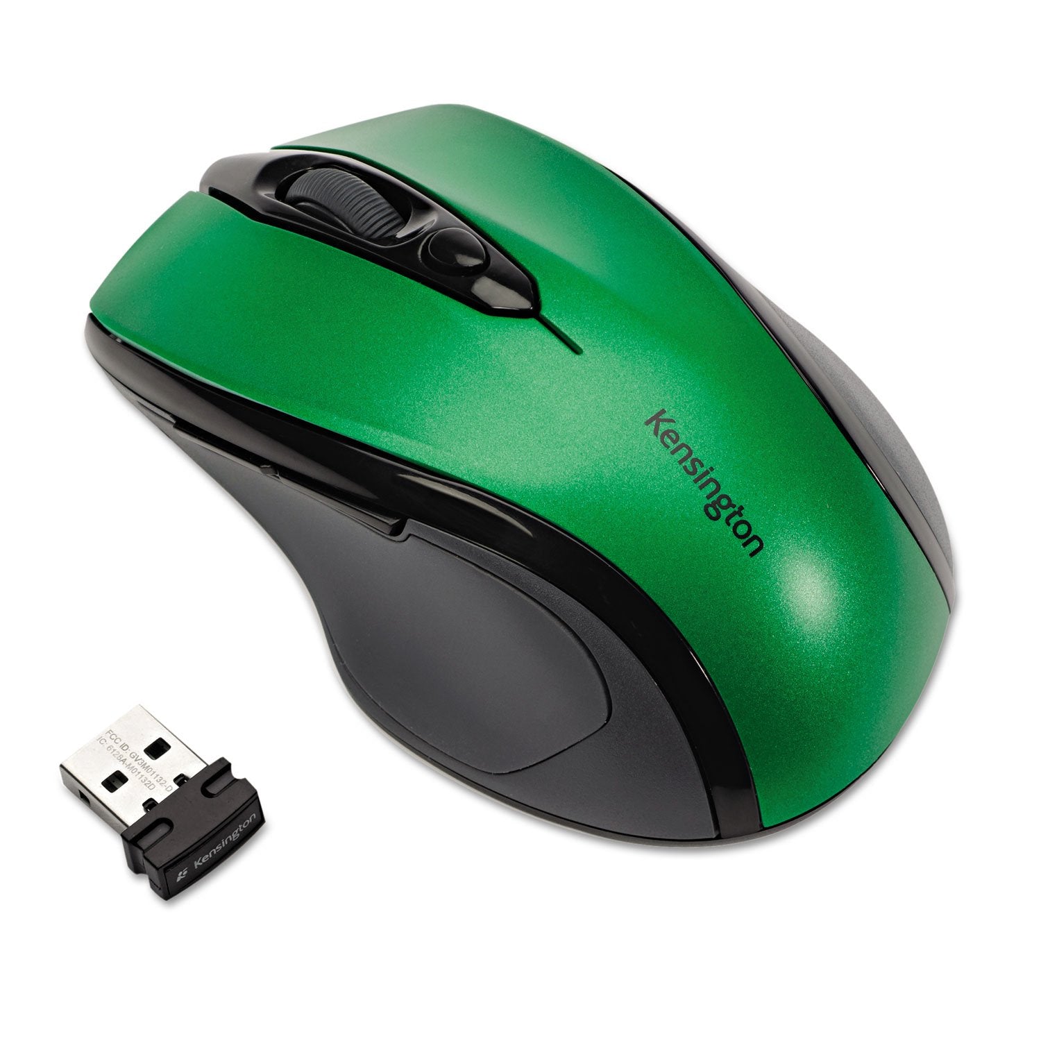 Kensington 72424 Pro Fit Mid-Size Wireless Mouse, Right, Windows, Emerald Green