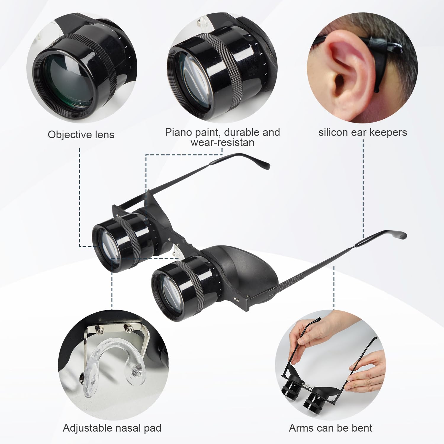 Hands Free Binocular Glasses For Enhanced Viewing   Hd Clarity, Lightweight & Portable, Adjustable Focus, Perfect For Bird Watch