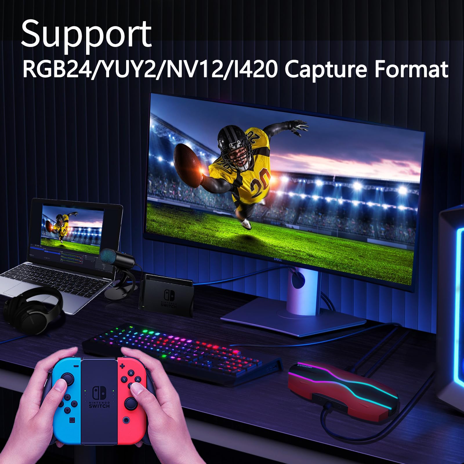 4K Hdmi Video Capture Card For Streaming,Full Hd 4K 60 Usb Cam Link Game Audio Video Capture Card For Gaming/Live Streaming/Vide