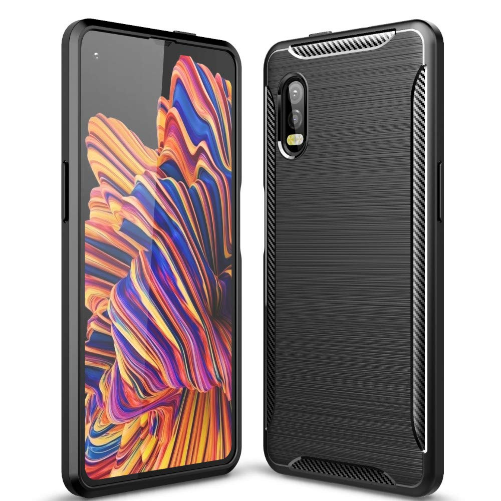 Ryphez for Samsung Galaxy Xcover Pro case, Galaxy Xcover Pro Phone Case,Anti-Fingerprint Shockproof Carbon Fiber Design Flexible