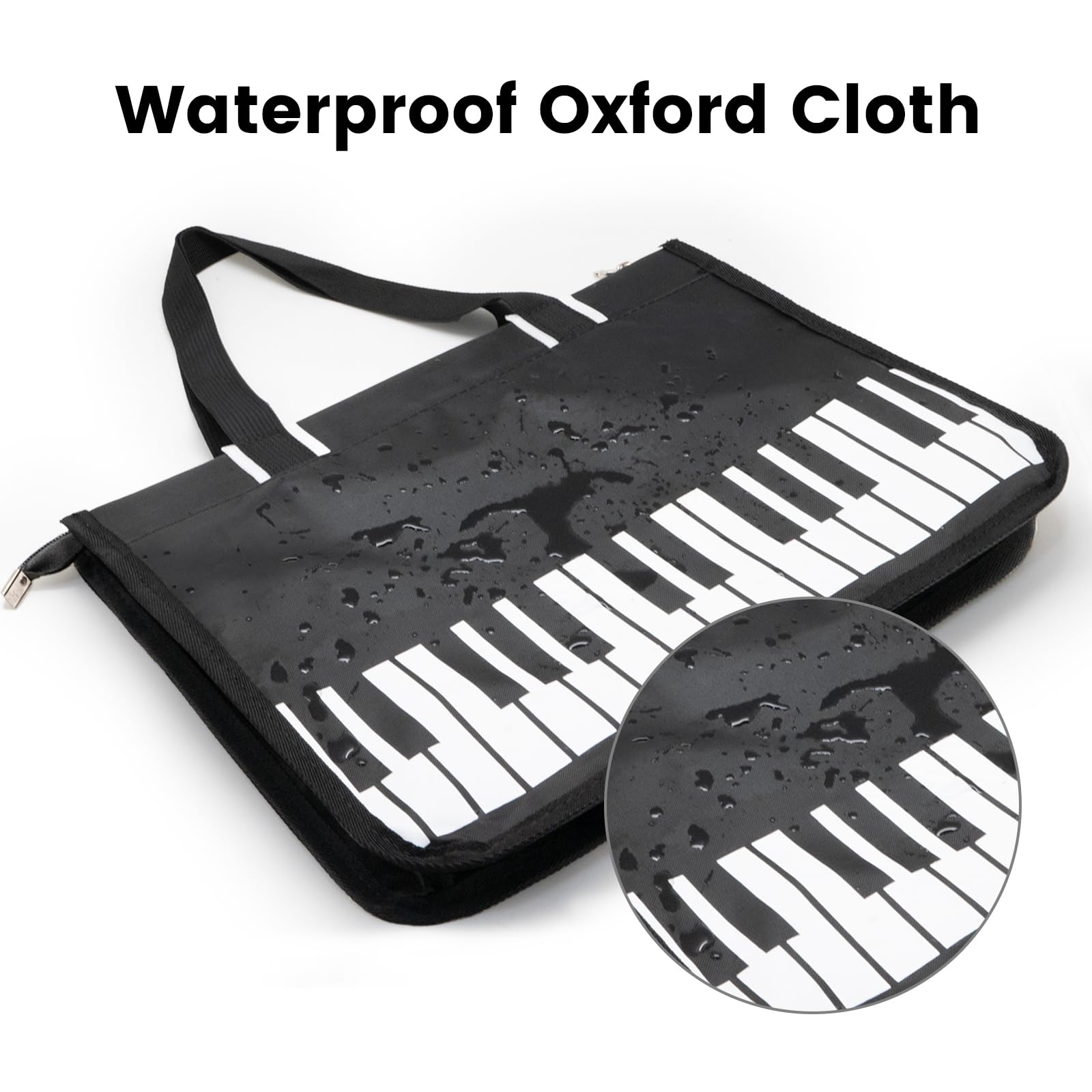 Bestsounds Piano Bag, Zipper Waterproof Oxford Cloth Music Piano Accessories Book Bag Tote For Students Kids, Girls, Women, Gift