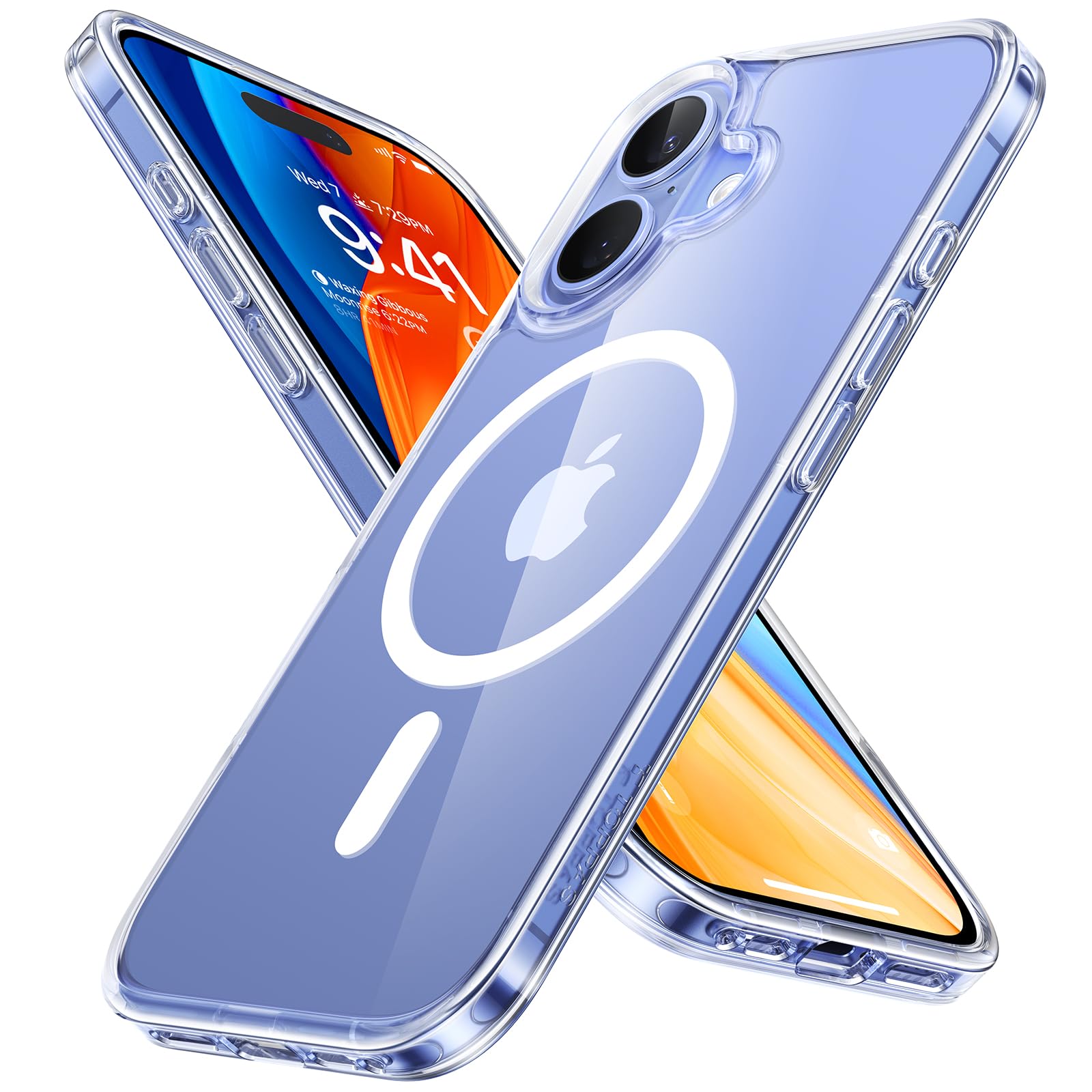 Torras For Iphone 16 Plus Case, [Compatible With Magsafe] [Military Grade Drop Tested] Translucent Magnetic Slim Protective Case