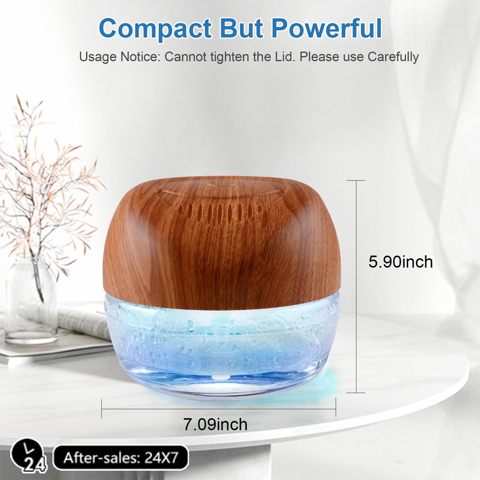 Ap Airpleasure Water Based Purifier Air Washer, Air Revitalizer & Freshener, Air Fresher With 7 Led Color Changing Light For Roo