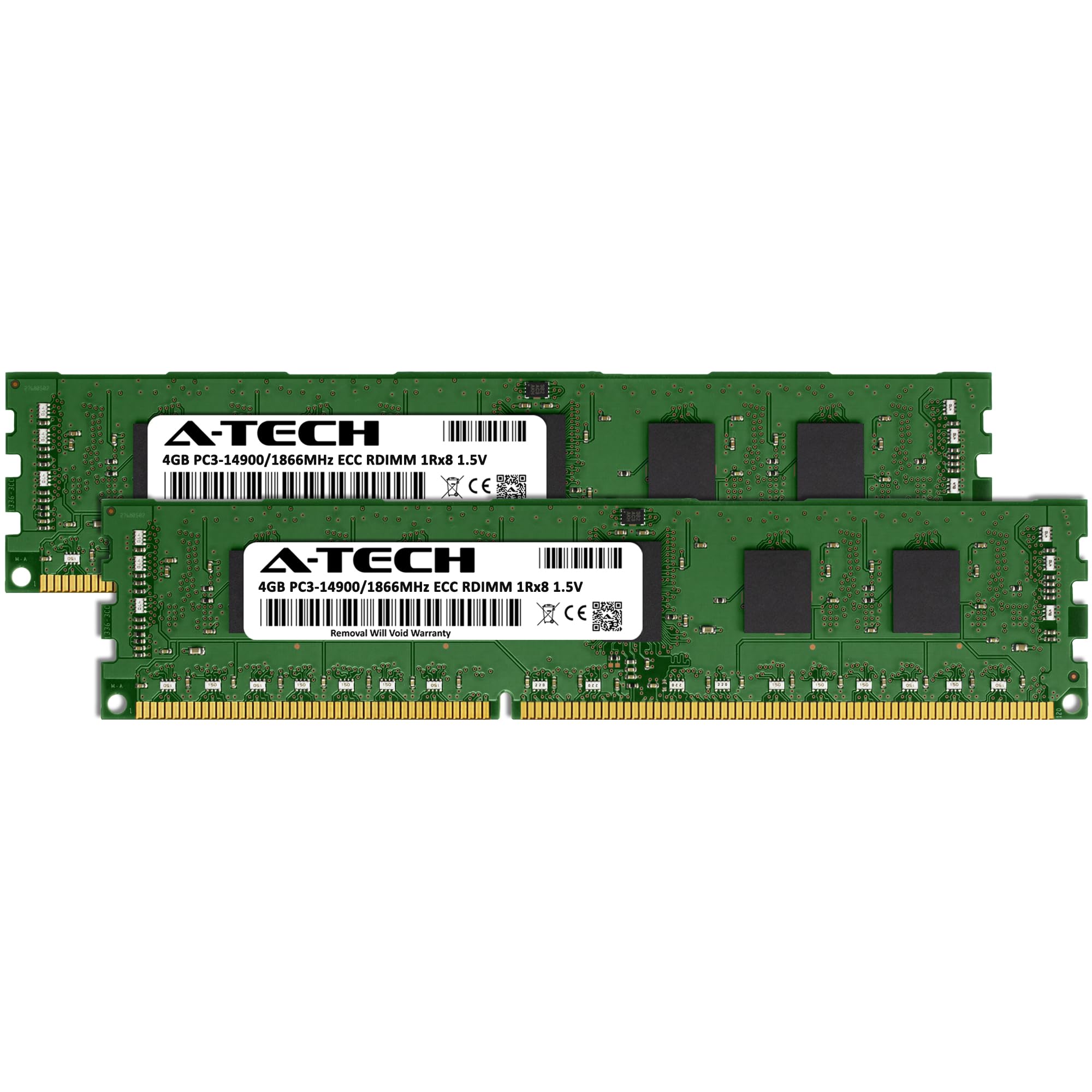 A Tech 8Gb Kit (2X4Gb) Ddr3 1866Mhz Pc3 14900R Ecc Rdimm 1Rx8 Single Rank 1.5V Ecc Registered Dimm 240 Pin Server Ram Memory Upg