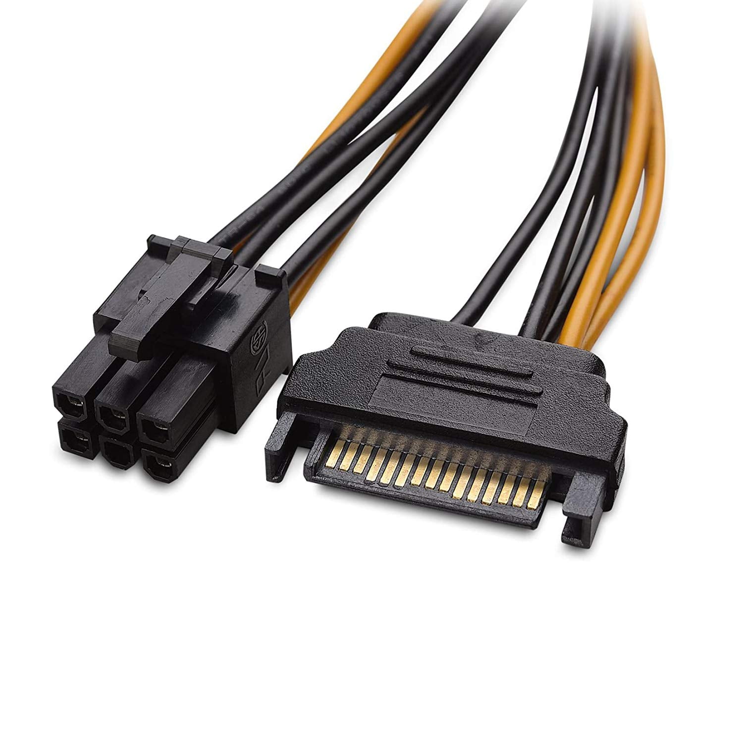 6 Pin To Sata 15 Pin Power Cable (Sata To 6 Pin Pcie), Sata 15 Pin To 6 Pin Pci Express (Pcie) Graphics Video Card Power Cable A
