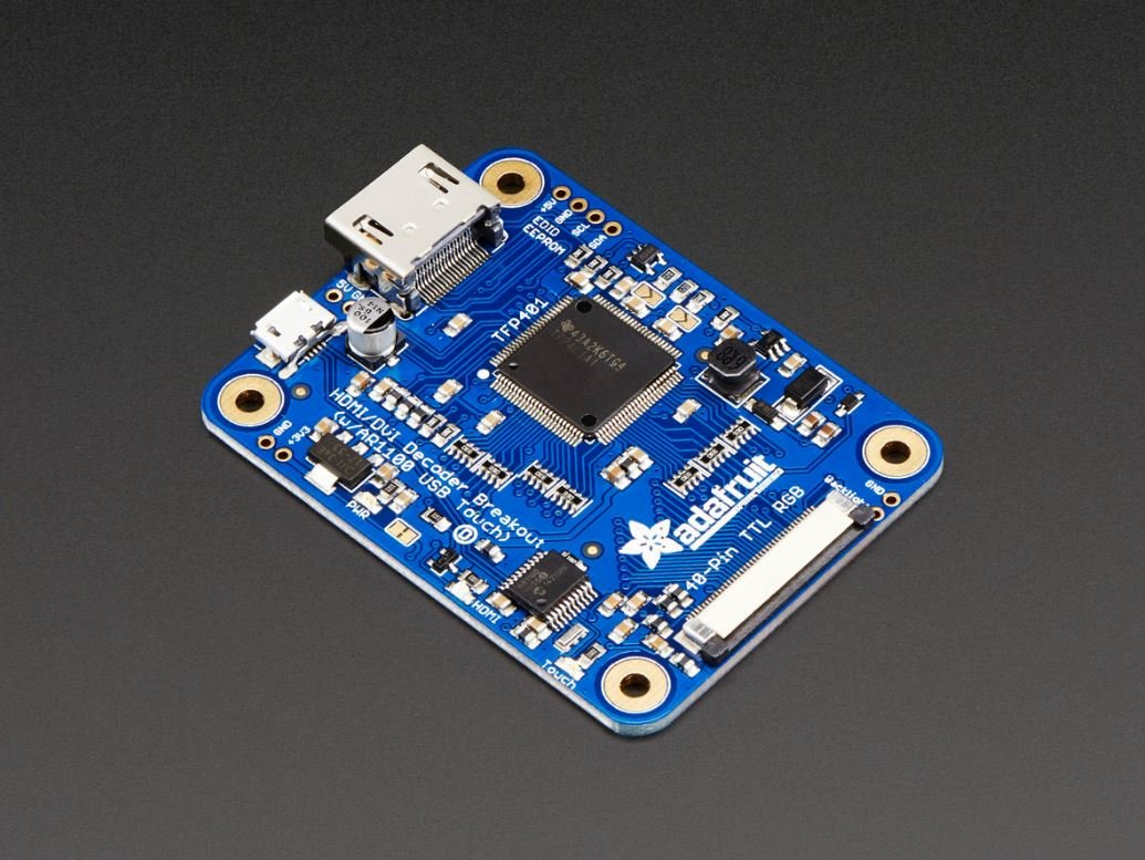 Adafruit Tfp401 Hdmi/Dvi Decoder To 40 Pin Ttl Breakout   With Touch [Ada2219]