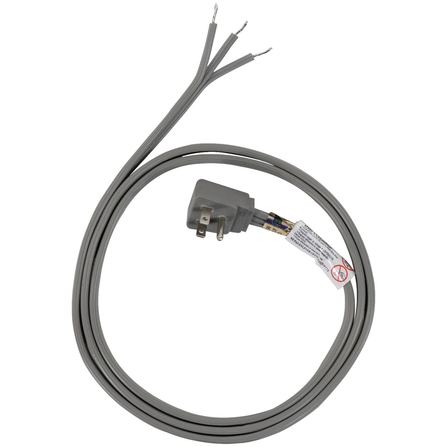Certified Appliance Accessories 15 Amp 90 Plug Appliance Power Cord, 4Ft