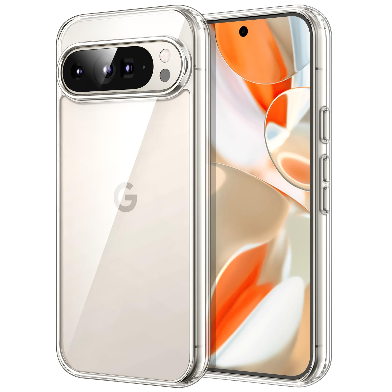 JETech Case for Google Pixel 9 Pro XL 2024, Non-Yellowing Shockproof Bumper Protective Phone Cover, Anti-Scratch Hard PC Back (C