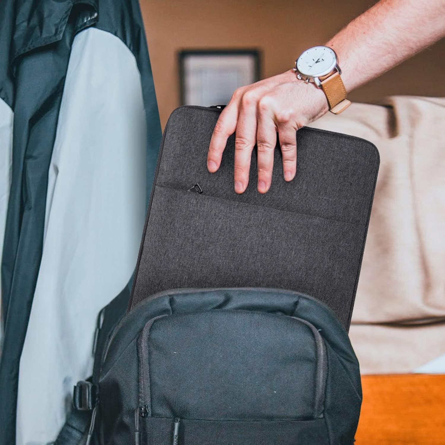 18.5 Inch Portable Monitor Case For Innoview Uperfect Arzopa Most Large 18/18.5 Inch Portable Monitor Pouch Sleeve Bag With Pock