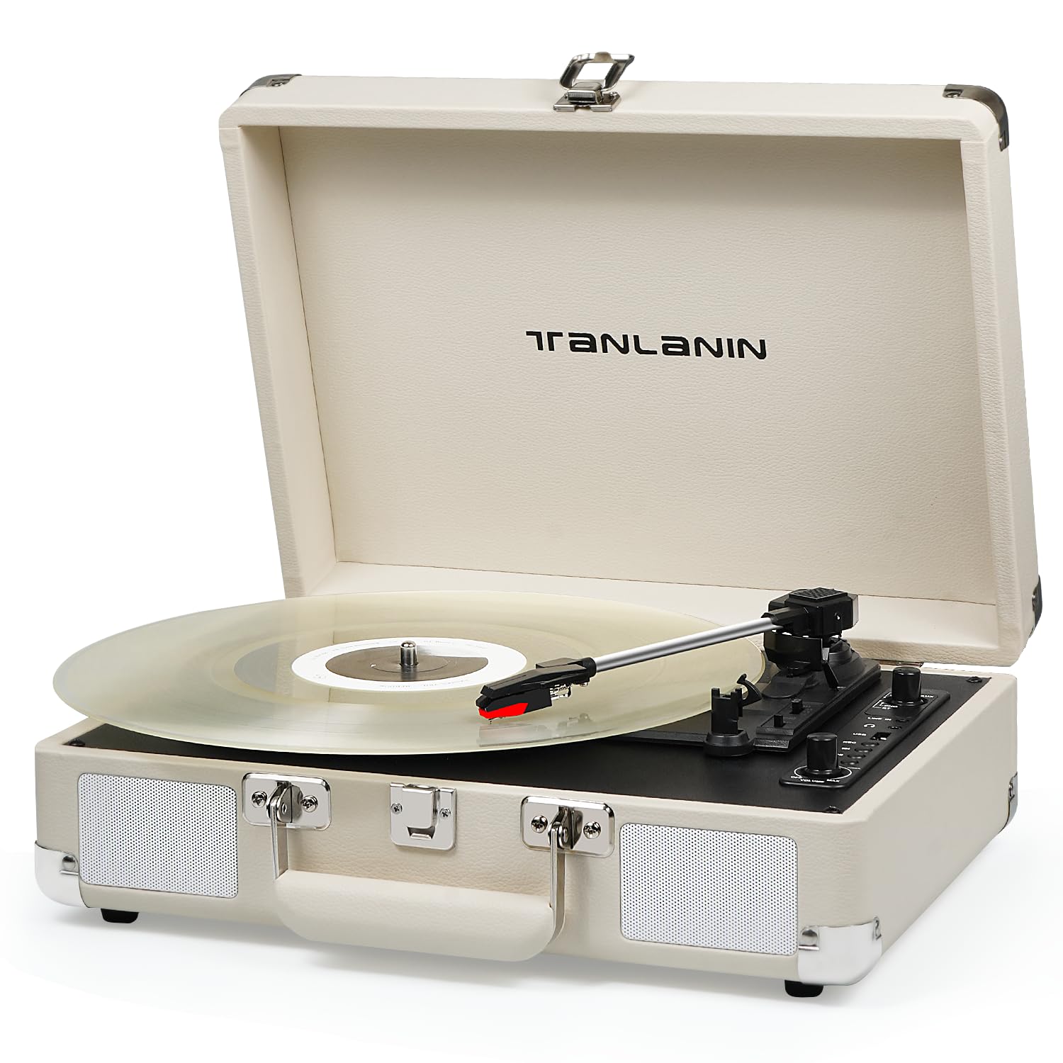 Vinyl Record Player Vintage Portable Suitcase Turntables With Built In Upgrade Speakers, Usb Recording, 33 45 78Rpm Bluetooth Lp