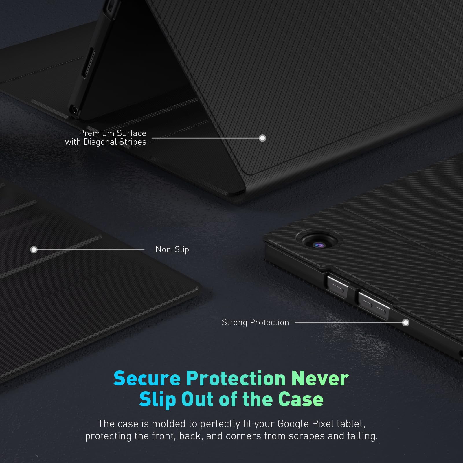 Doohowcase Bluetooth Keyboard Case Touch For Google Pixel Tablet 11'' 2023, Supports Official Charging Dock,Google Pixel Tablet