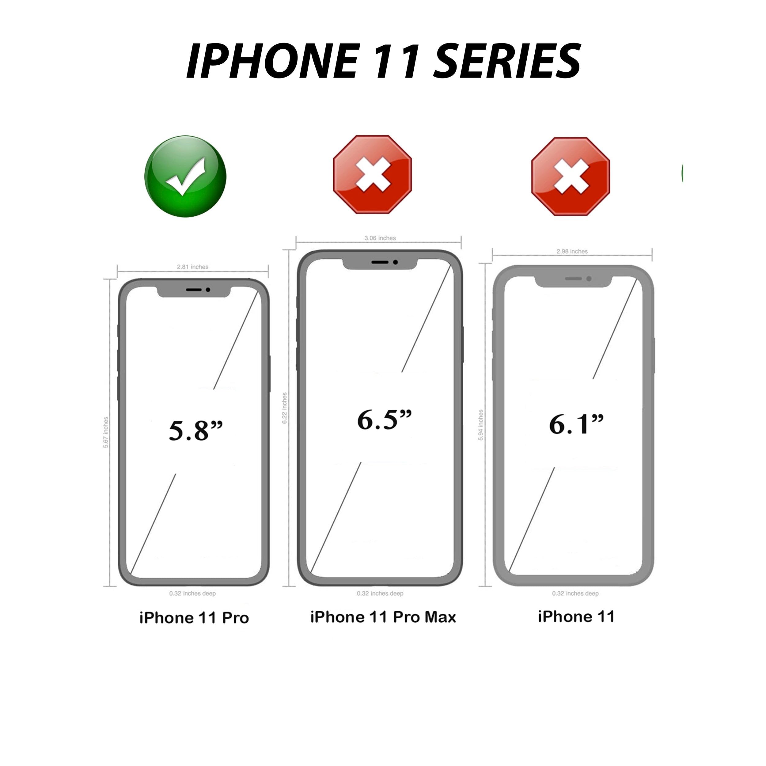 Wallskin Case For Iphone 11 Pro (5.8) Heavy Duty Full Body Military Grade Drop Protection Carrying Cover Holder | Holster For Me