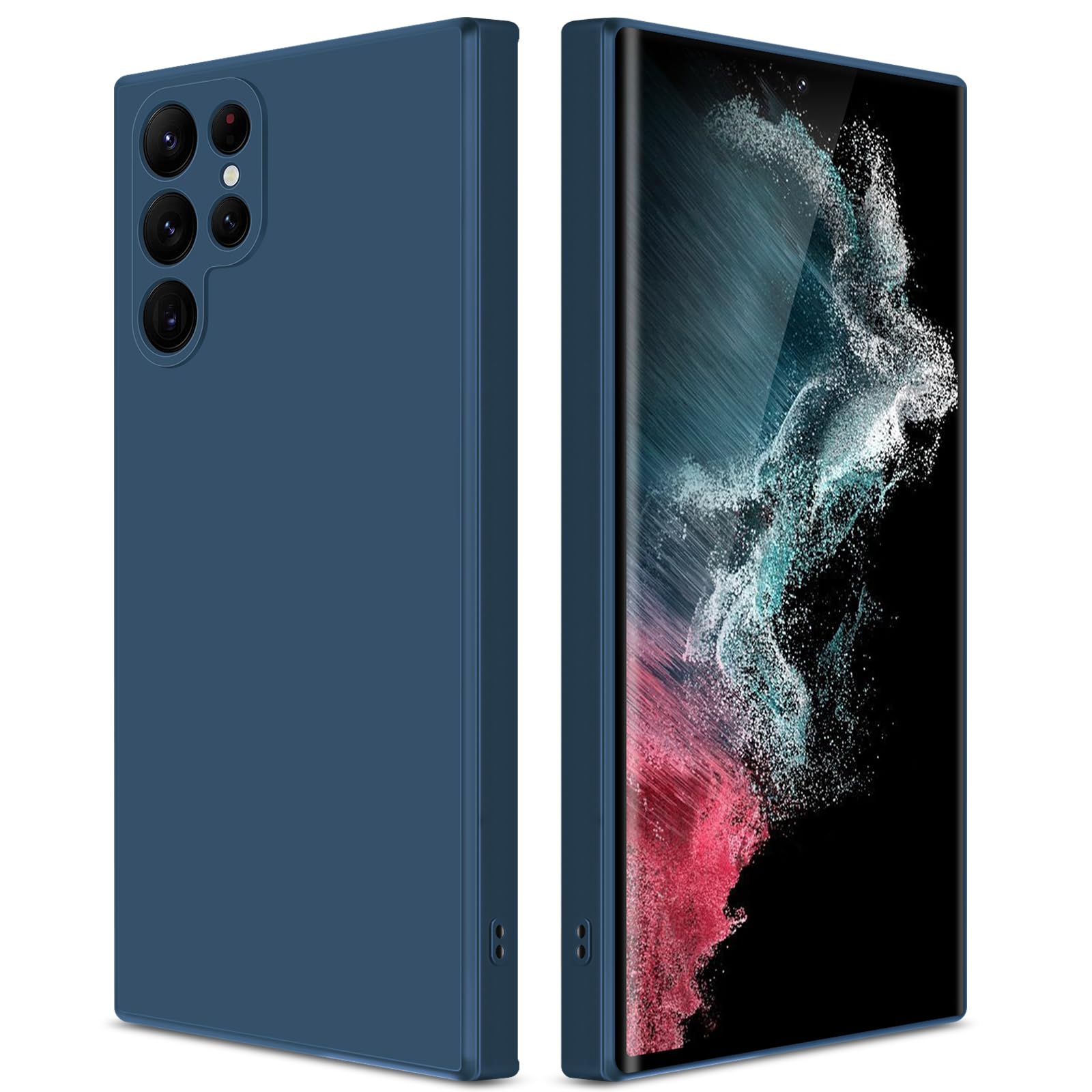 Giiyoon Silicone Case Compatible With Samsung Galaxy S22 Ultra 5G, Full Body Silky Soft Touch Phone Case With Camera Protection,