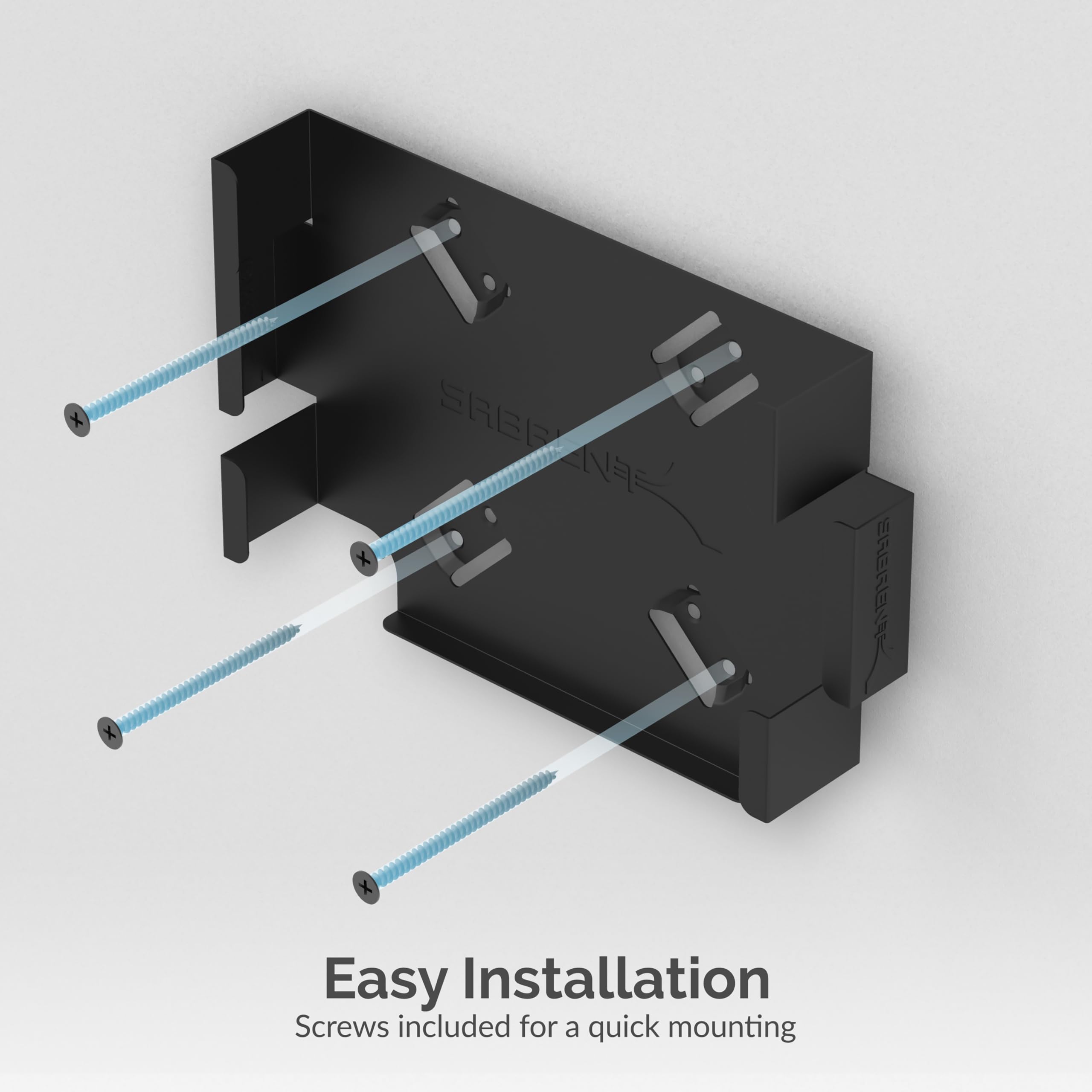 Sabrent Mac Mini Vesa Mount/Wall Mount/Under Desk Mount [Black] (Bk-Mabm)