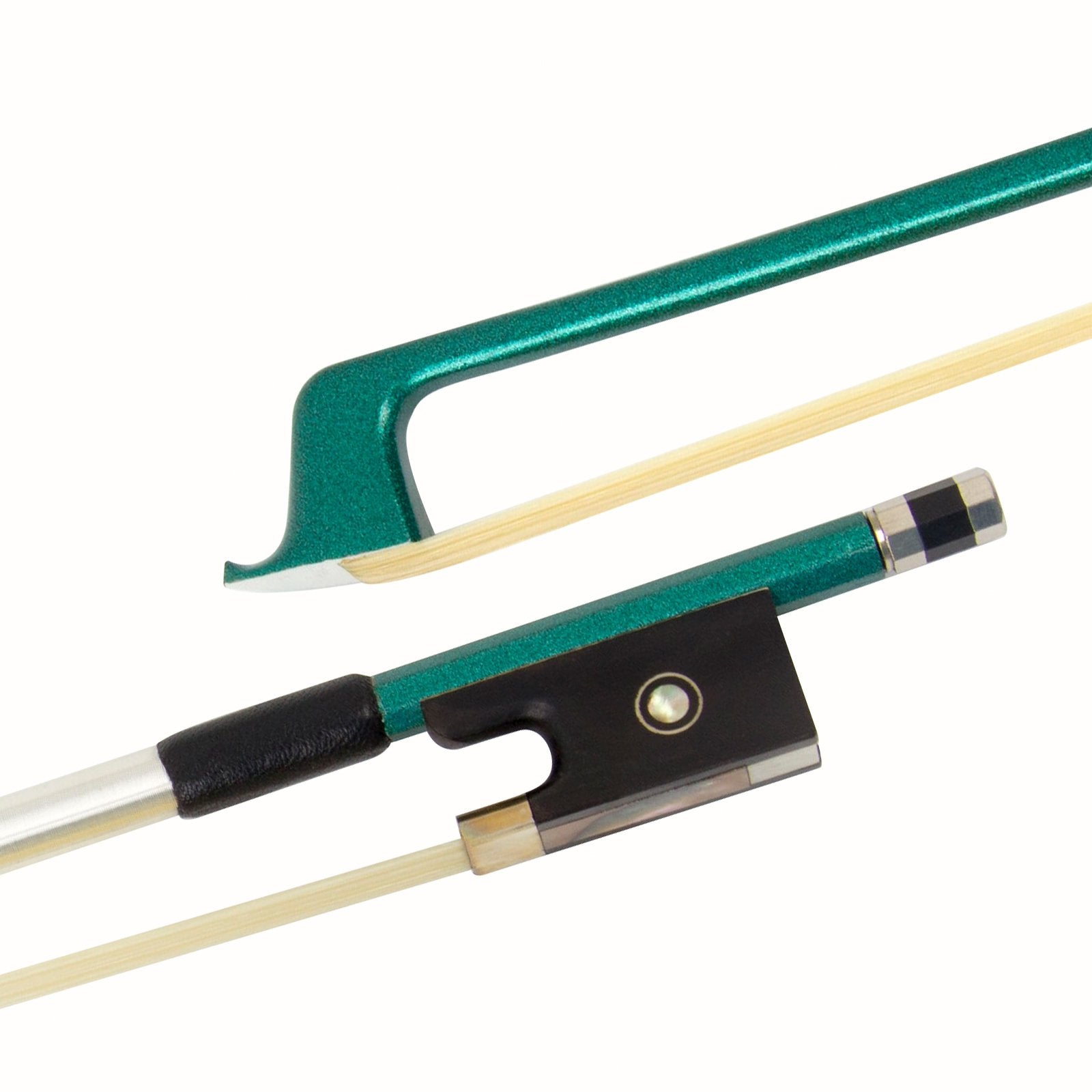 Violin Bow Stunning Fiddle Bow Carbon Fiber For Violins (Green, 1/8)