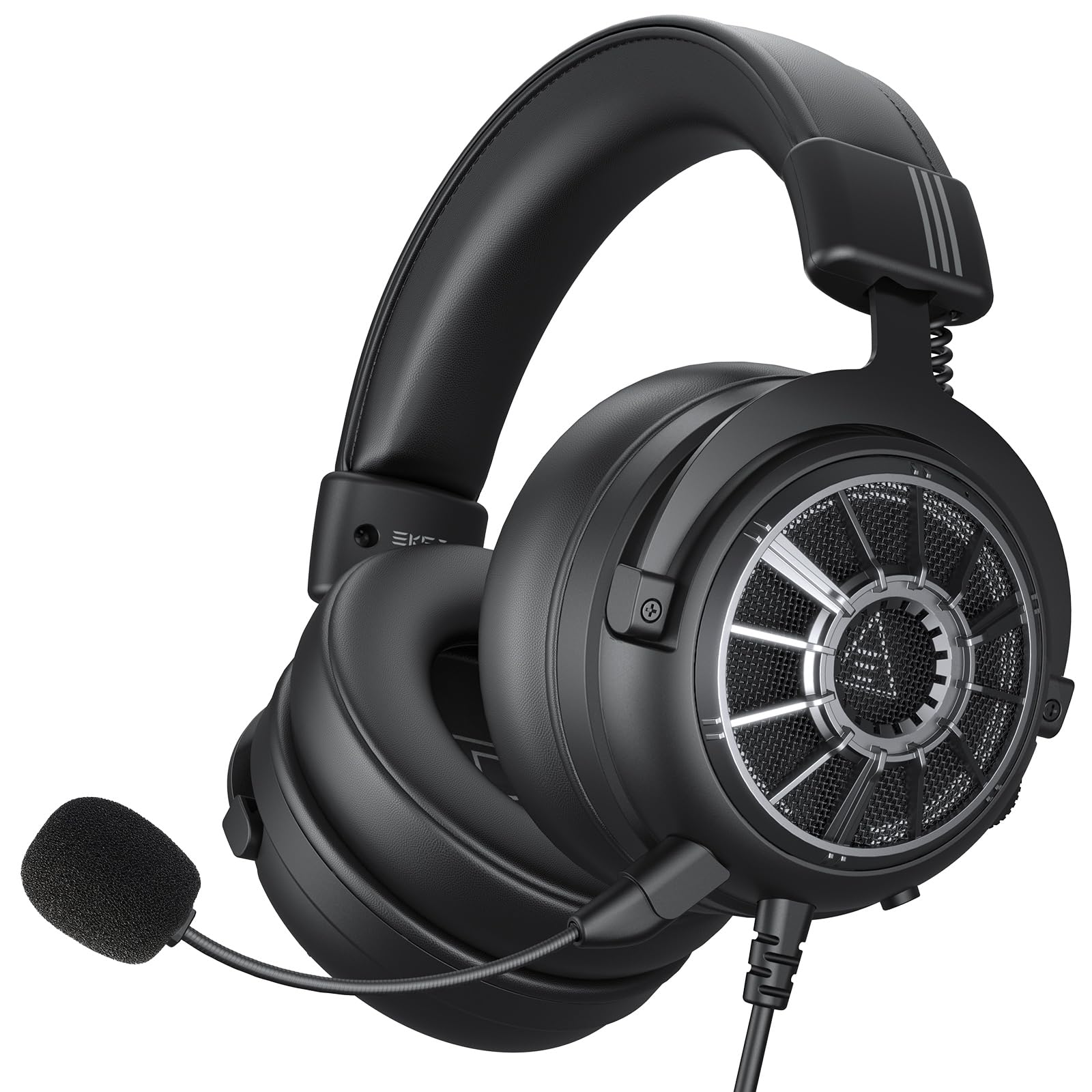 EKSA Gaming Headset with Microphone for PS5 PS4 PC Switch Xbox One, Over-Ear Headphones with Detachable Noise Cancelling Mic, 50